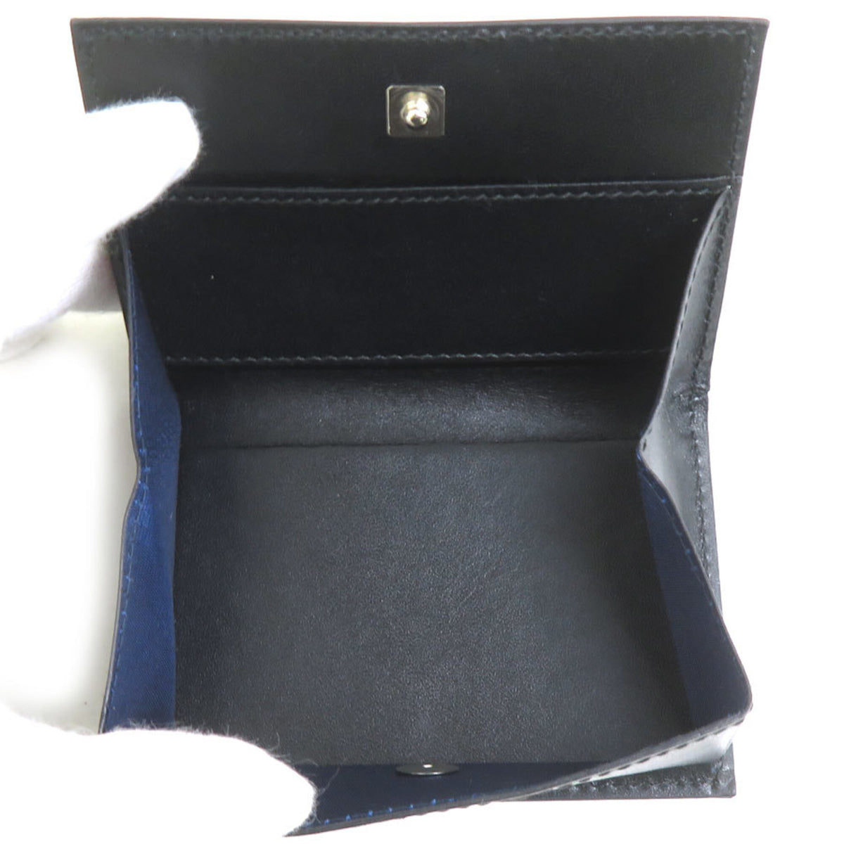Salvatore Ferragamo Black Leather Coin Purse/Coin Case (Pre-Owned)