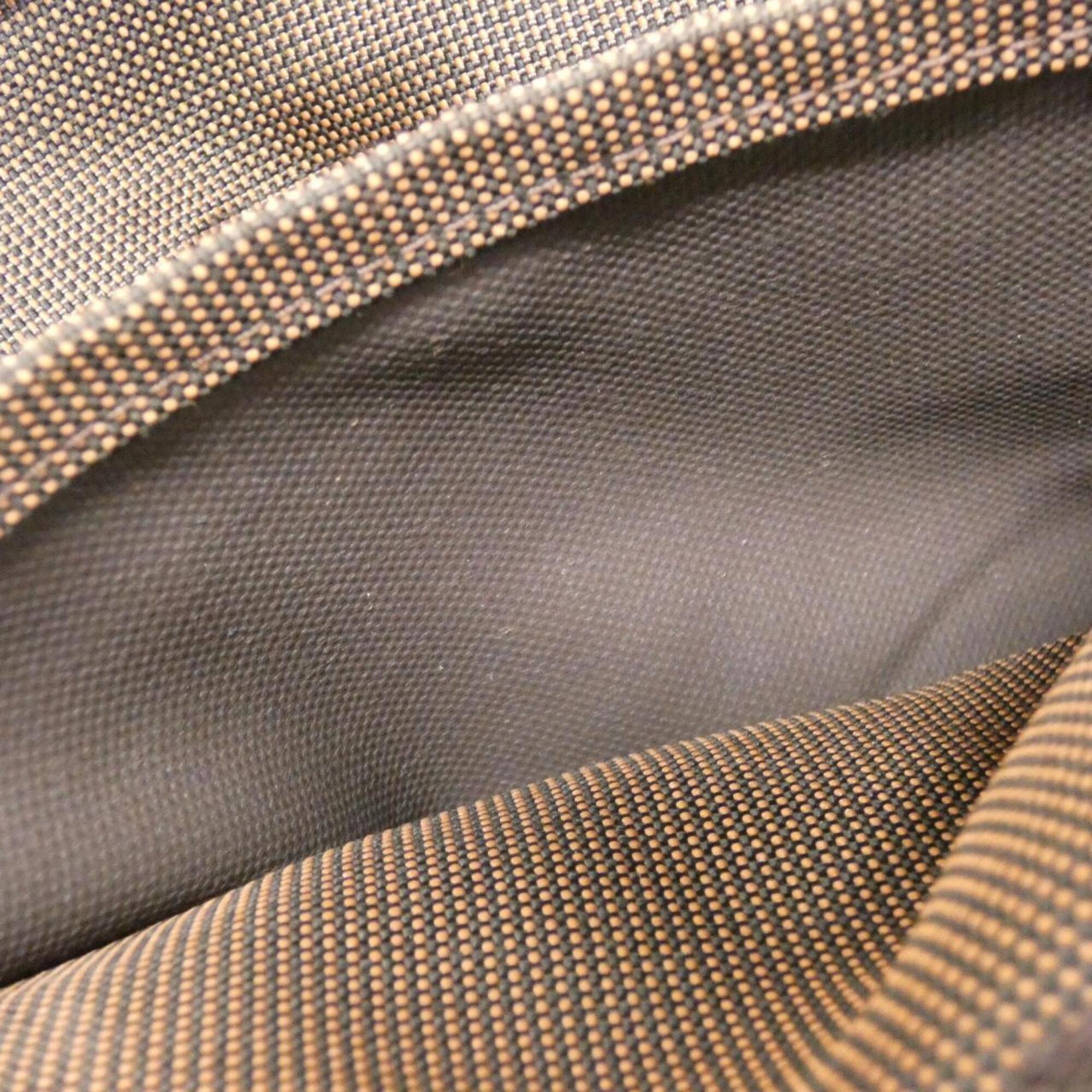Hermes Her Line Brown Canvas Handbag (Pre-Owned)