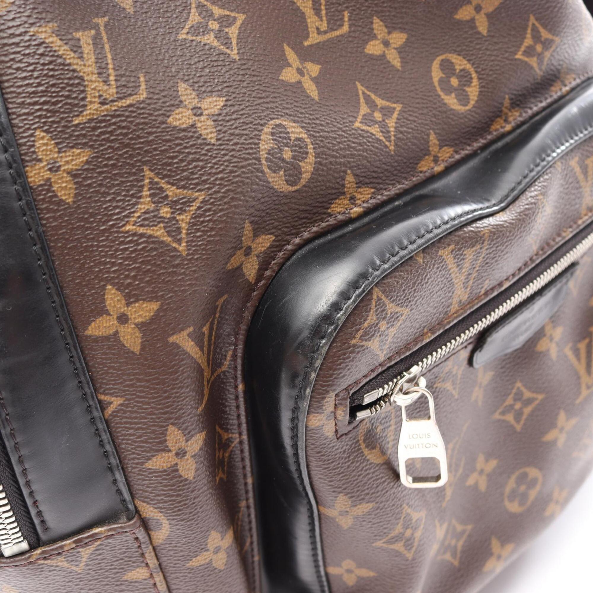Louis Vuitton Black Brown Monogram Macassar Coated Canvas Leather Backpack (Pre-Owned)