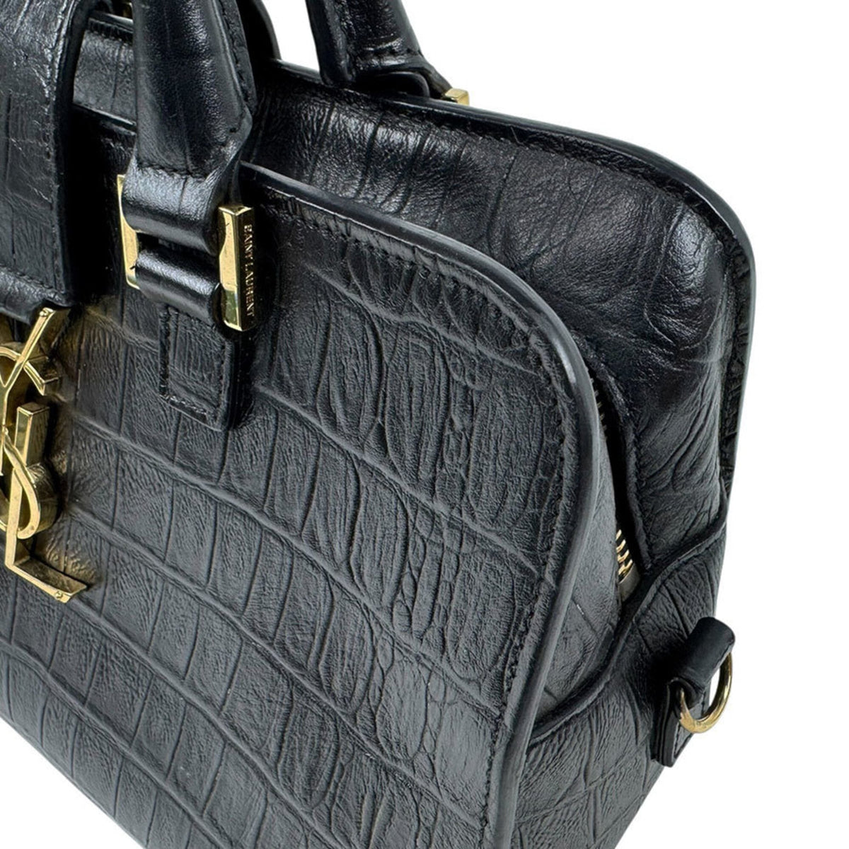 Saint Laurent Black Leather Handbag Shoulder Bag (Pre-Owned)