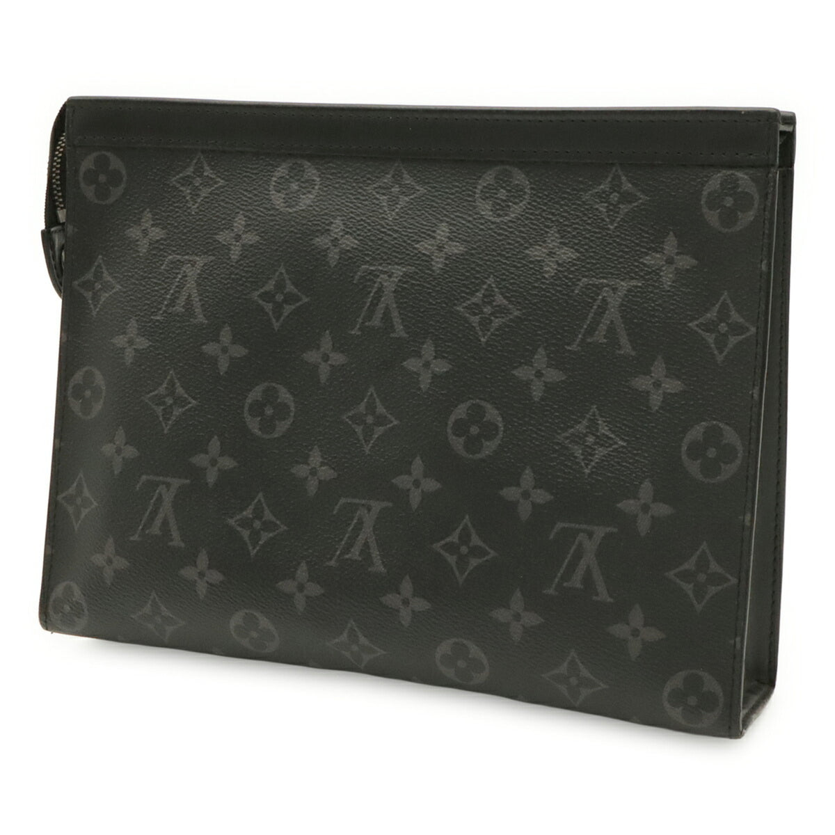 Louis Vuitton Black Gray Monogram Eclipse Monogram Eclipse Clutch Bag Pochette (Pre-Owned)
