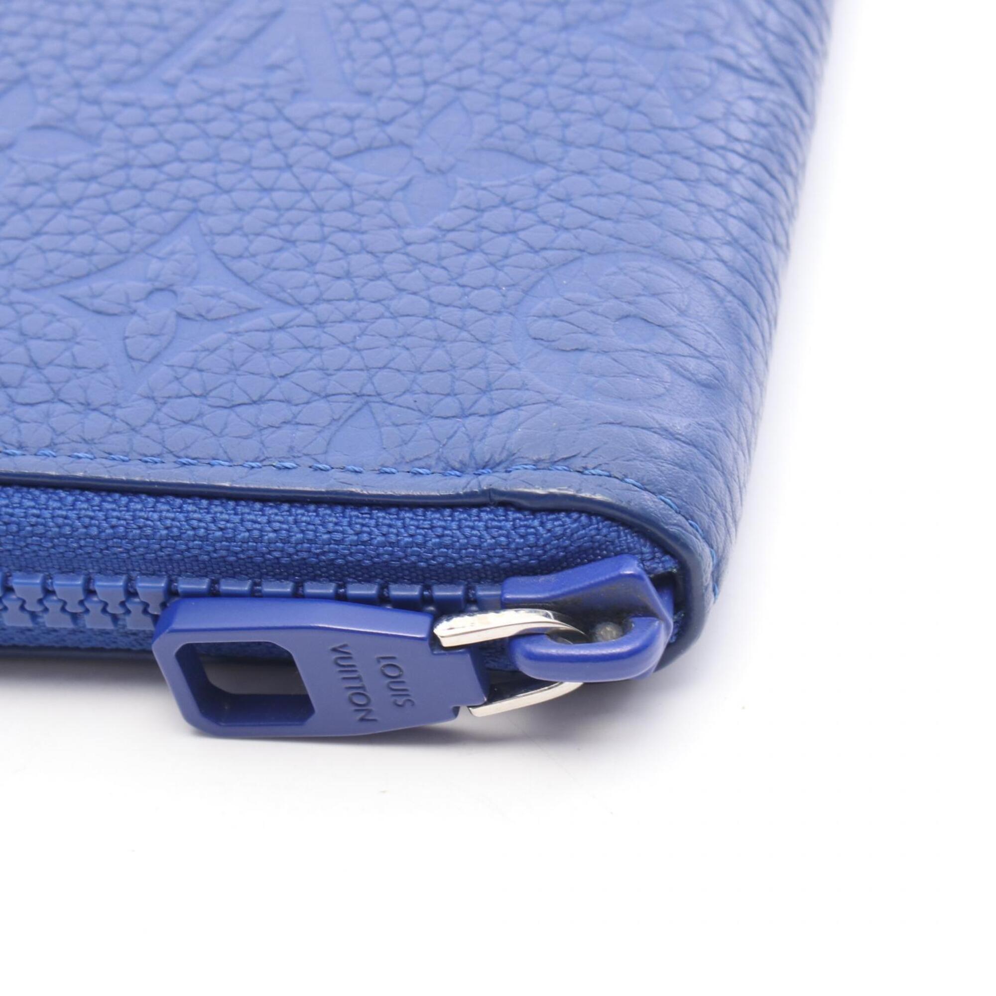 Louis Vuitton Blue Leather Long Wallet (Bi-Fold) (Pre-Owned)