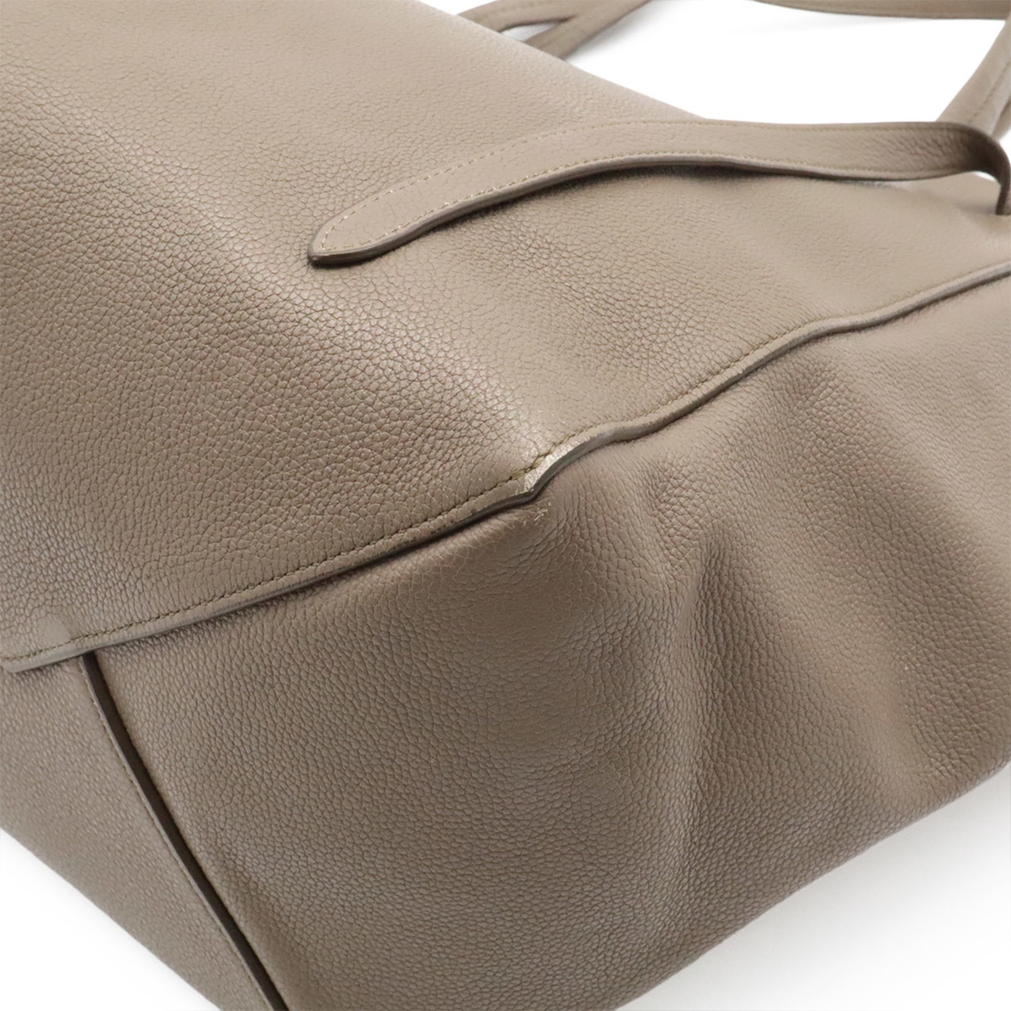 Celine Grayish Leather Shoulder Bag Tote Bag (Pre-Owned)