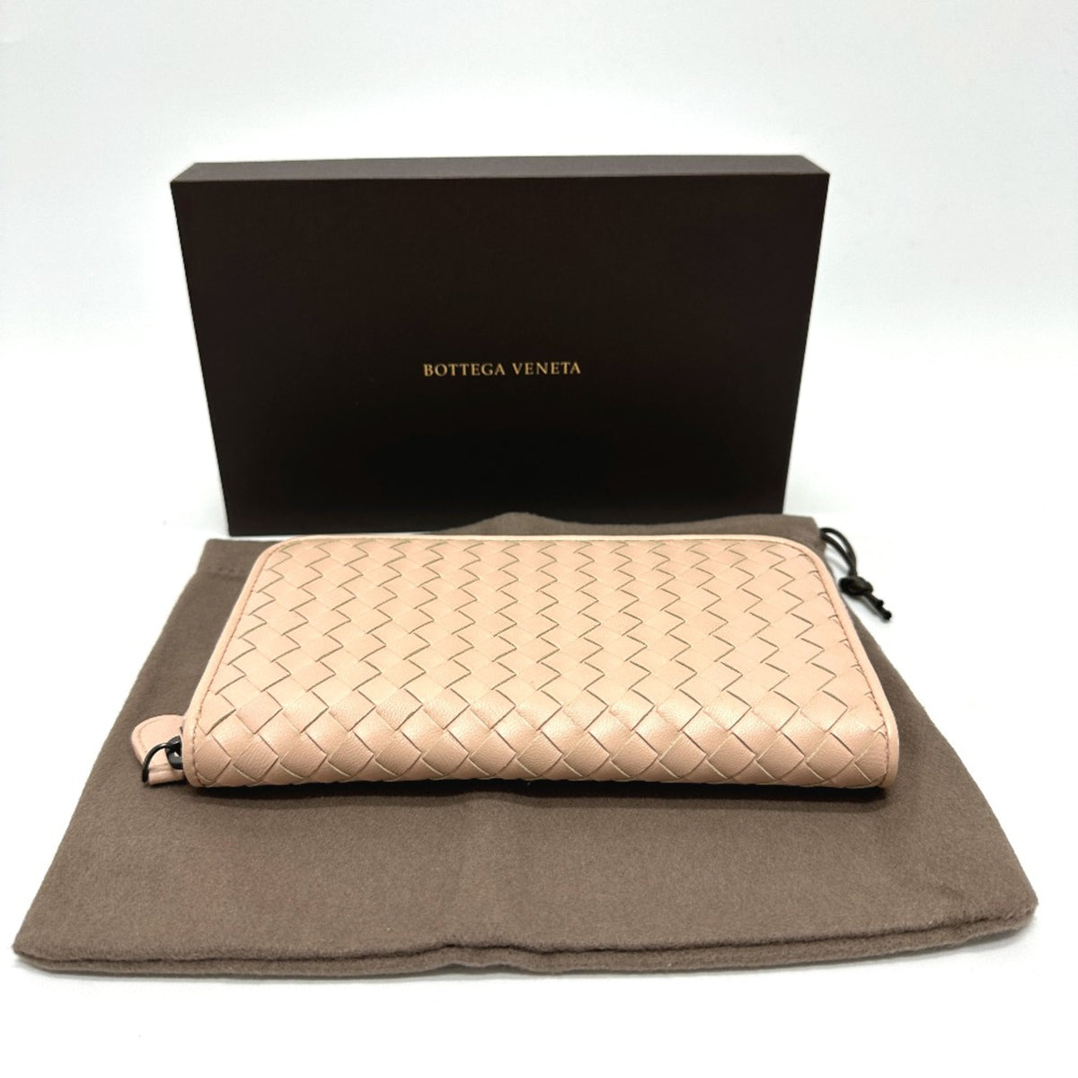 Bottega Veneta Pink Leather Long Wallet (Bi-Fold) (Pre-Owned)