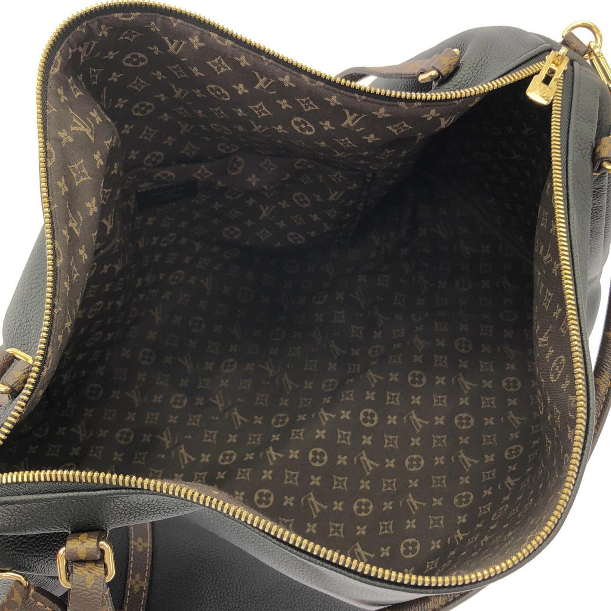 Louis Vuitton Black Leather Handbag Shoulder Bag (Pre-Owned)