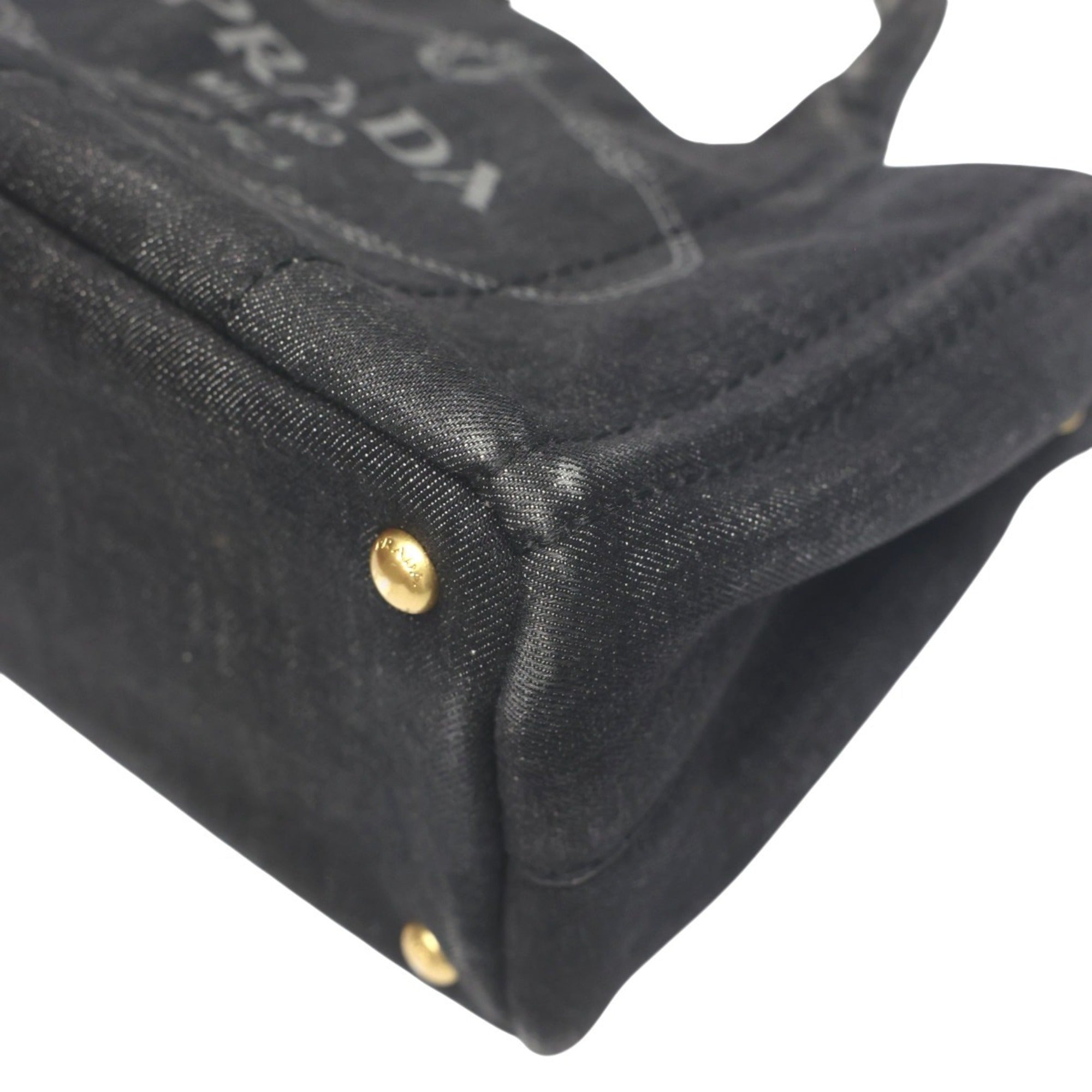 Prada Black Denim Tote Bag (Pre-Owned)