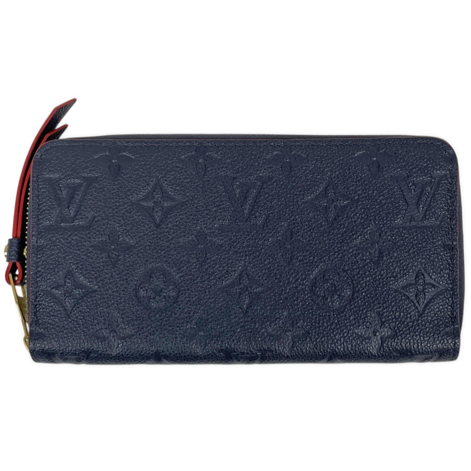 Louis Vuitton Monogram Empreinte Marine Rouge Navy Monogram Empreinte Long Wallet (Bi-Fold) (Pre-Owned)