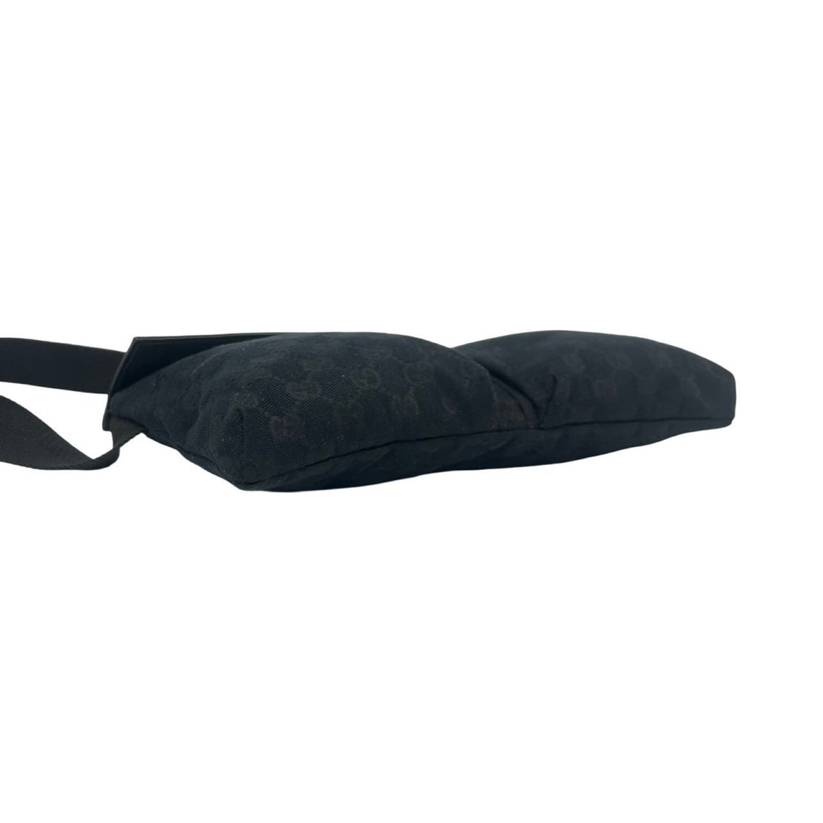 Gucci Black Canvas Leather Pouch Shoulder Bag Sling Bag (Pre-Owned)