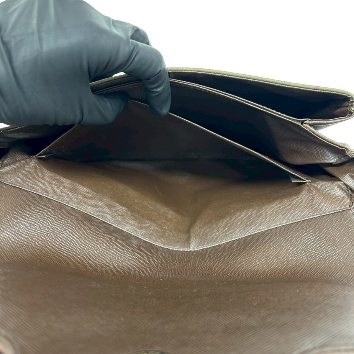 Burberry Brown Khaki Canvas Leather Shoulder Bag (Pre-Owned)