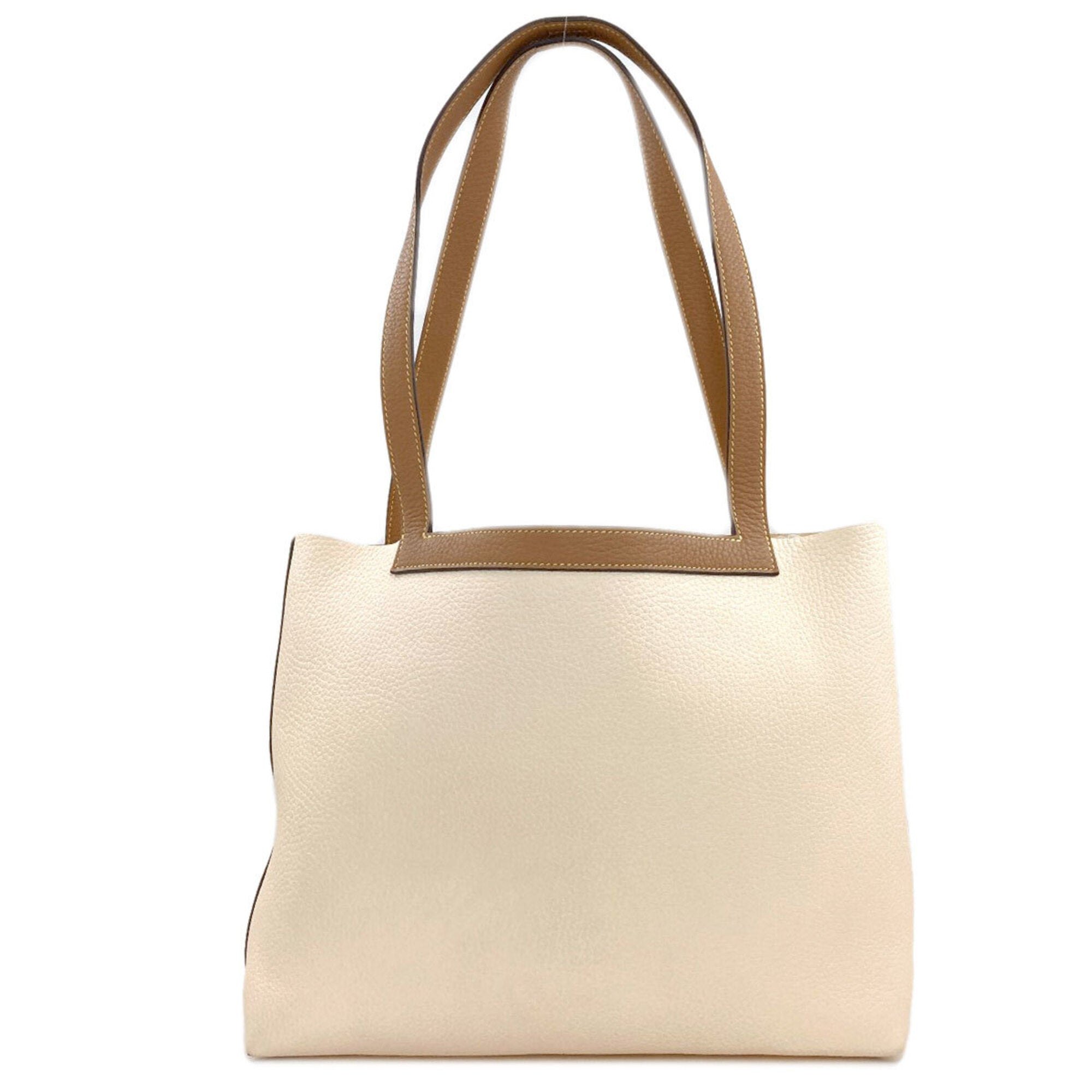 Hermes Brown Ivory Tote Bag (Pre-Owned)