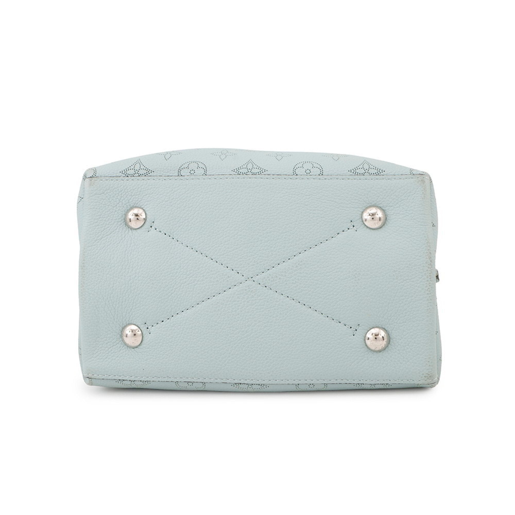 Louis Vuitton Light Blue Monogram Mahina Leather Handbag Shoulder Bag (Pre-Owned)