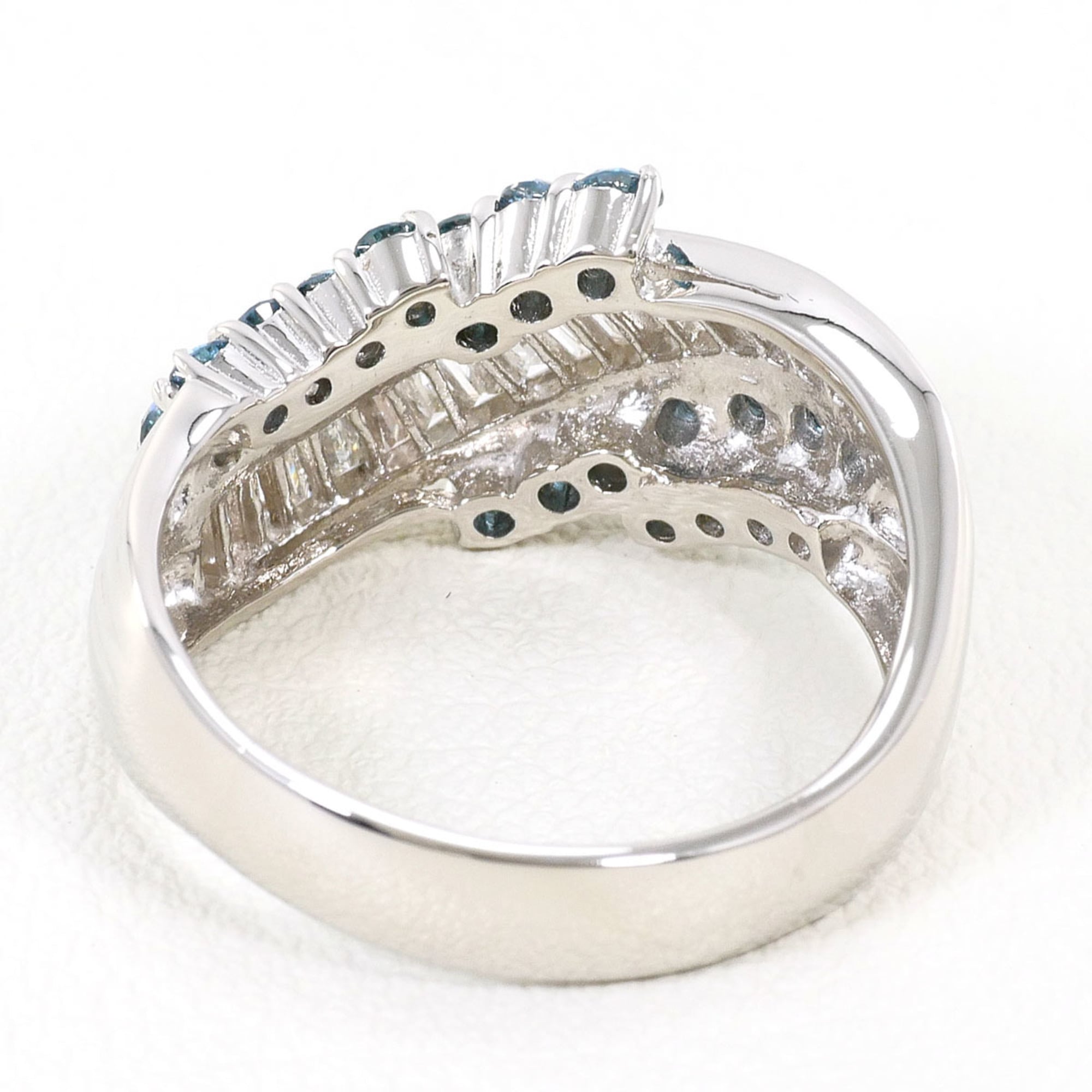 Unbranded Blue Platinum Platinum 900 Band Ring (Pre-Owned)