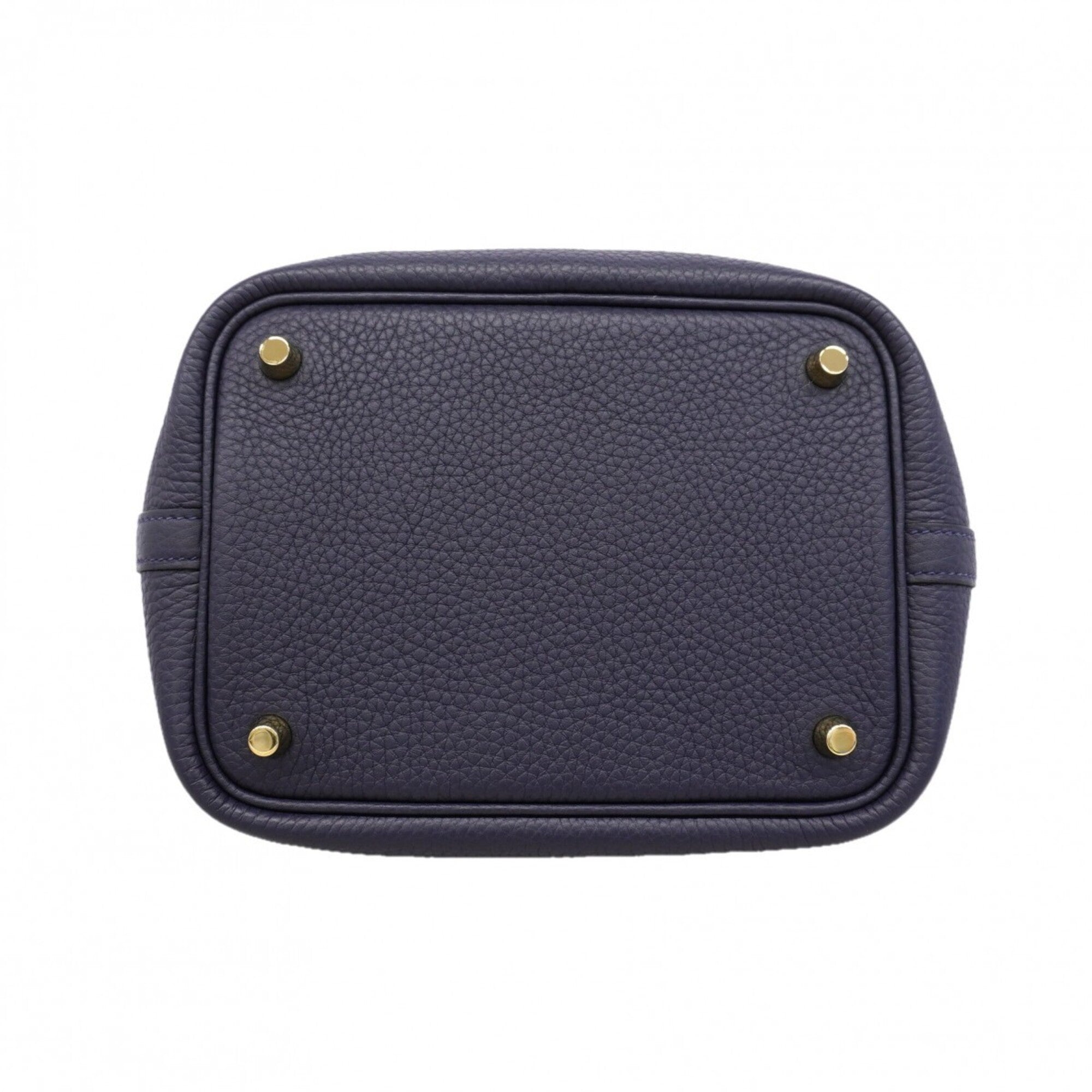 Hermes Blue Obscurs Taurillon Clemence Leather Handbag (Pre-Owned)