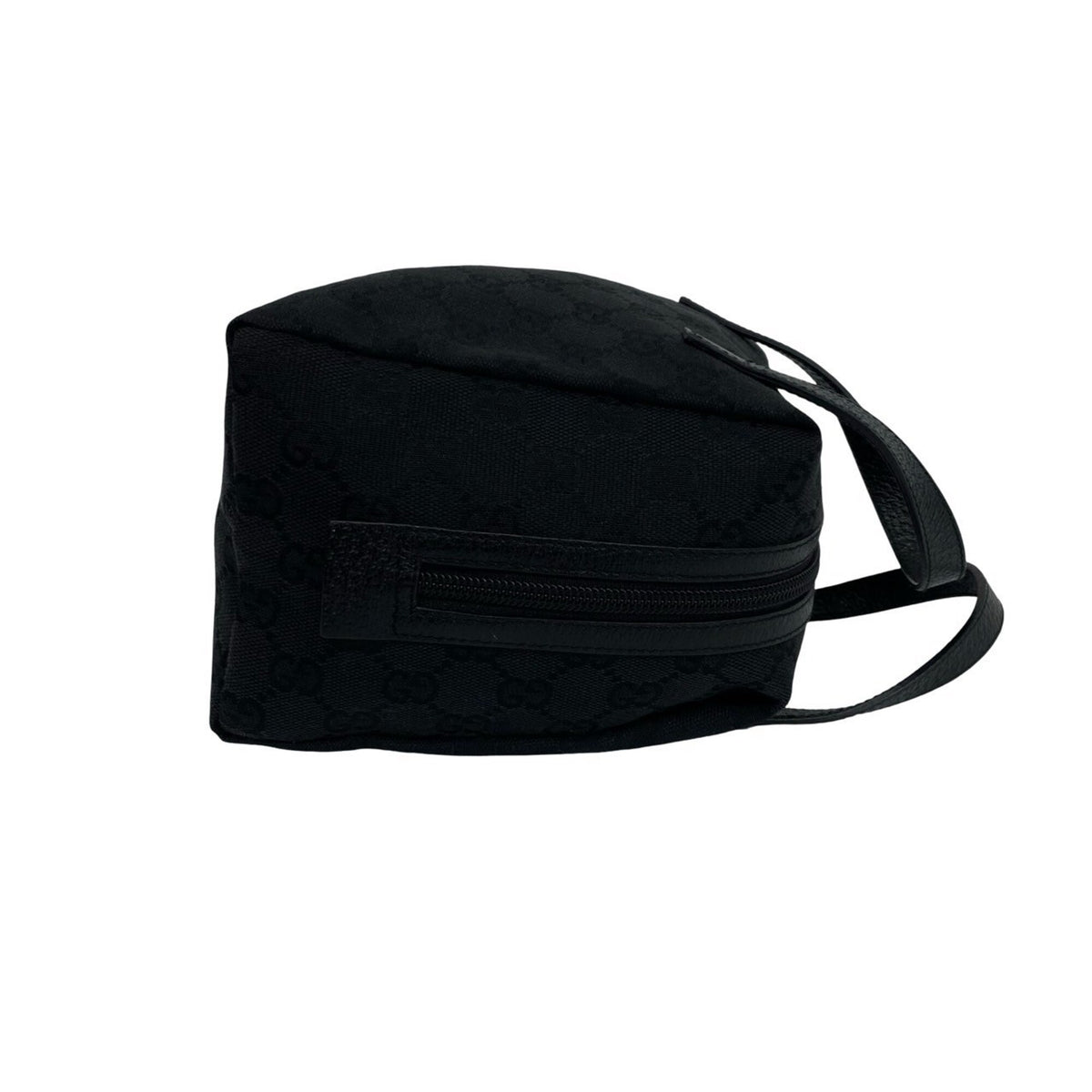 Gucci Black Canvas Leather Boston Bag Handbag Tote Bag (Pre-Owned)