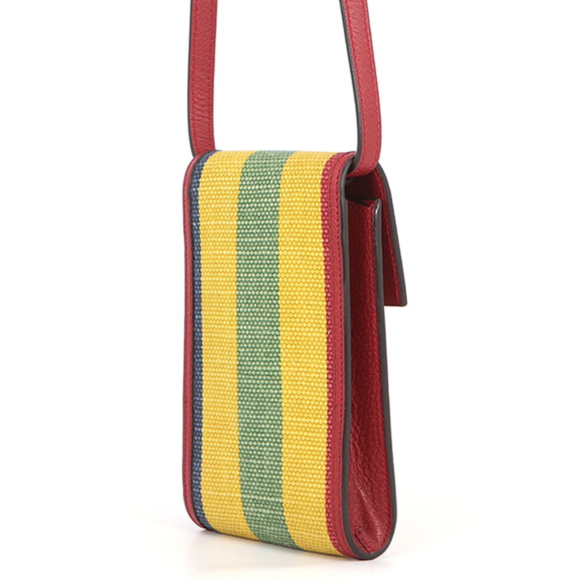 Gucci Multi-Color Canvas Leather Handbag Shoulder Bag (Pre-Owned)