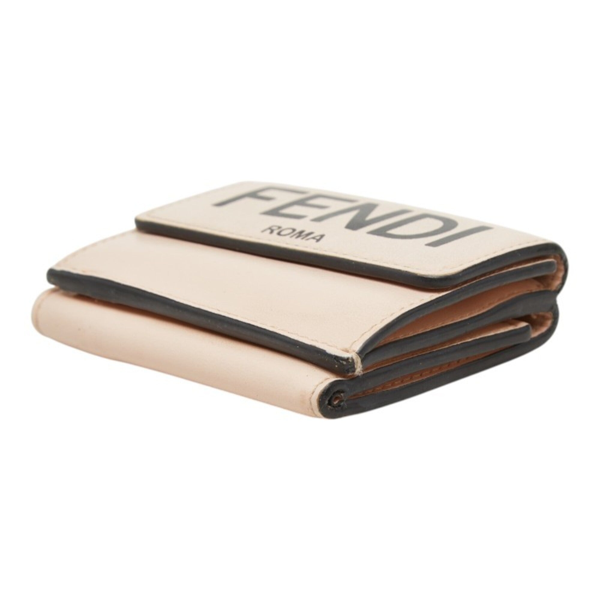 Fendi Pink Leather Wallet (Tri-Fold) (Pre-Owned)