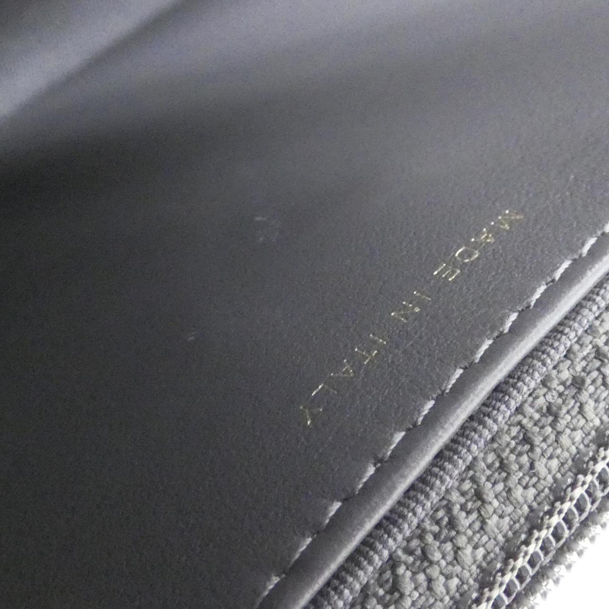 Chanel Gray Leather Chain/Shoulder Wallet (Pre-Owned)