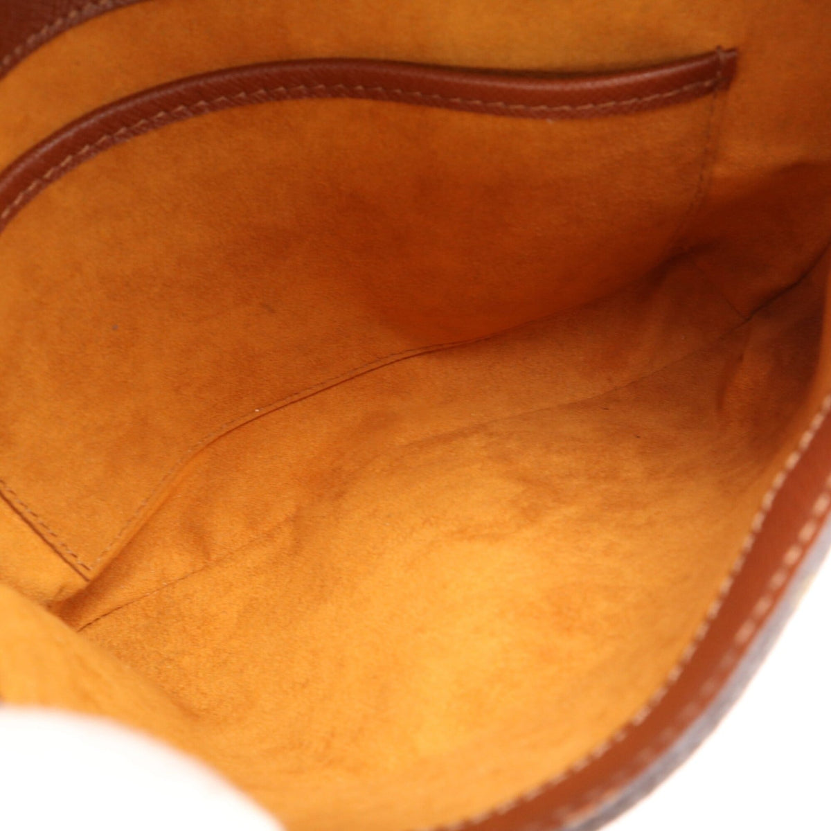 Louis Vuitton Beige Brown Coated Canvas Leather Shoulder Bag (Pre-Owned)