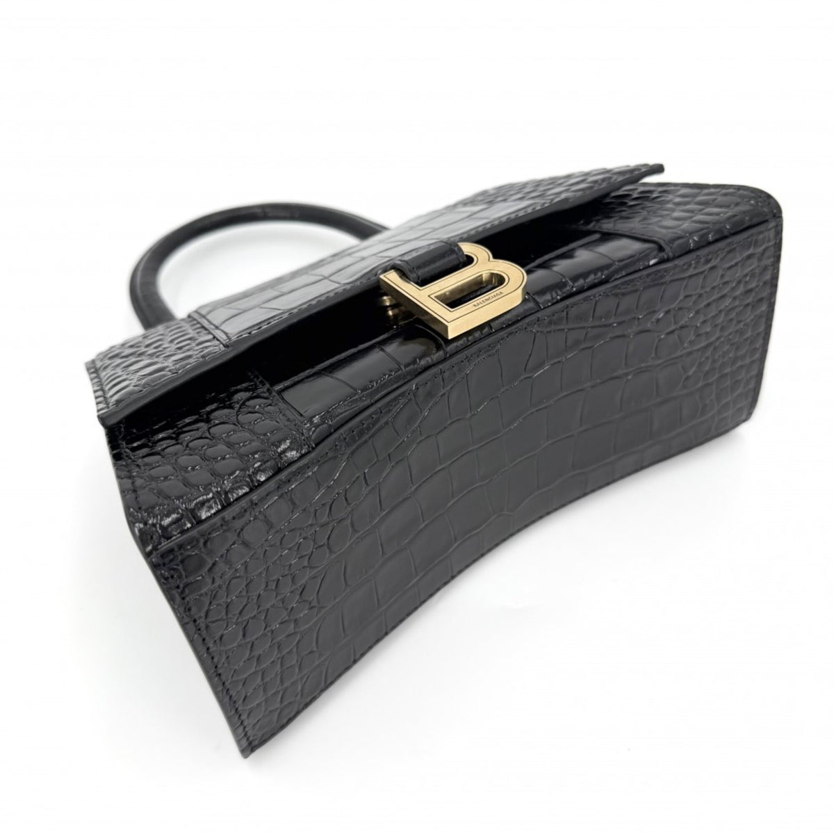 Balenciaga Black Leather Handbag Shoulder Bag (Pre-Owned)