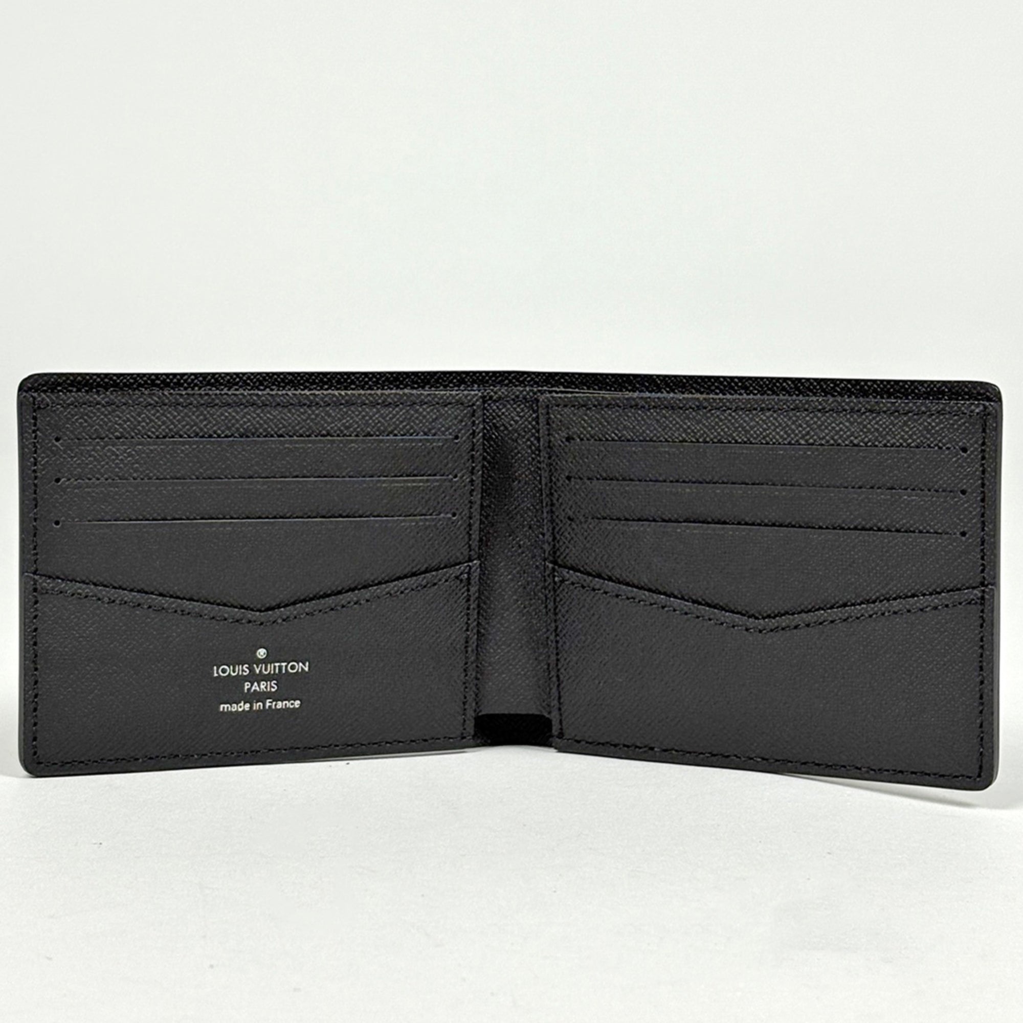 Louis Vuitton Gray Monogram Eclipse Monogram Reverse Wallet (Bi-Fold) (Pre-Owned)