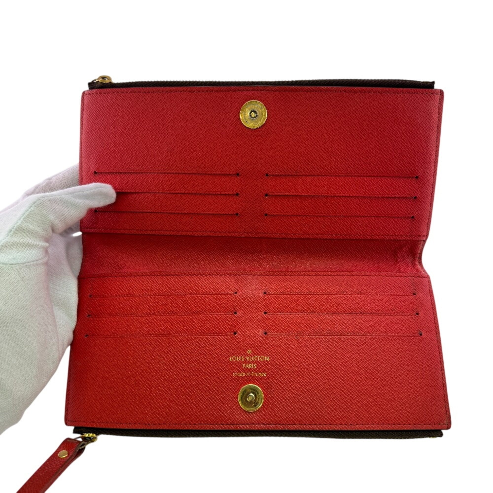 Louis Vuitton Monogram Brown Coquelicots Monogram Monogram Long Wallet (Bi-Fold) (Pre-Owned)