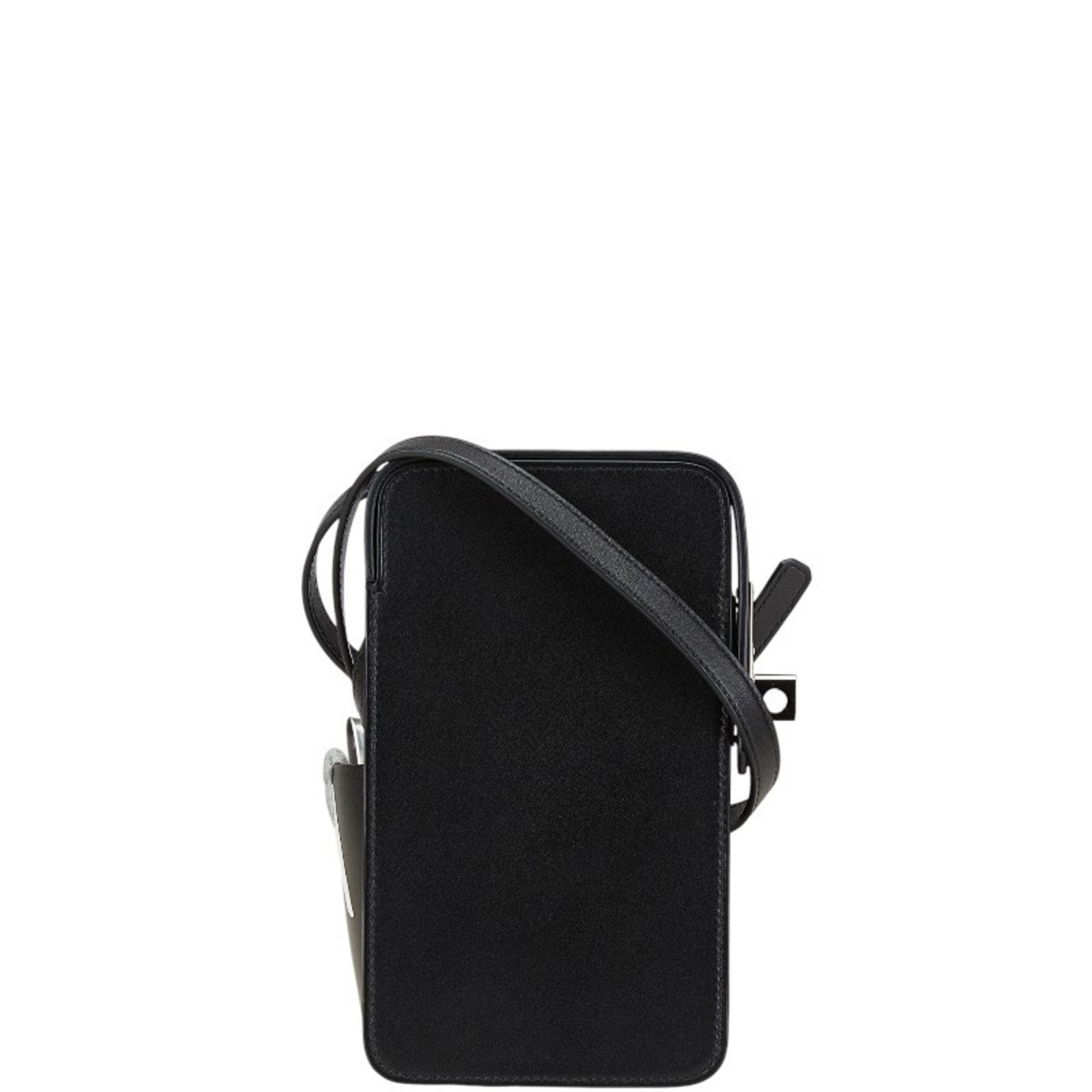 Hermes Black Box Calf Leather Shoulder Bag (Pre-Owned)