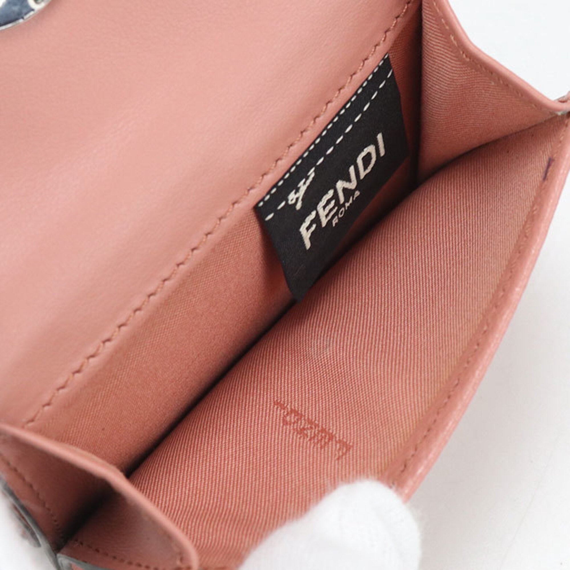 Fendi Pink Leather Wallet (Tri-Fold) (Pre-Owned)
