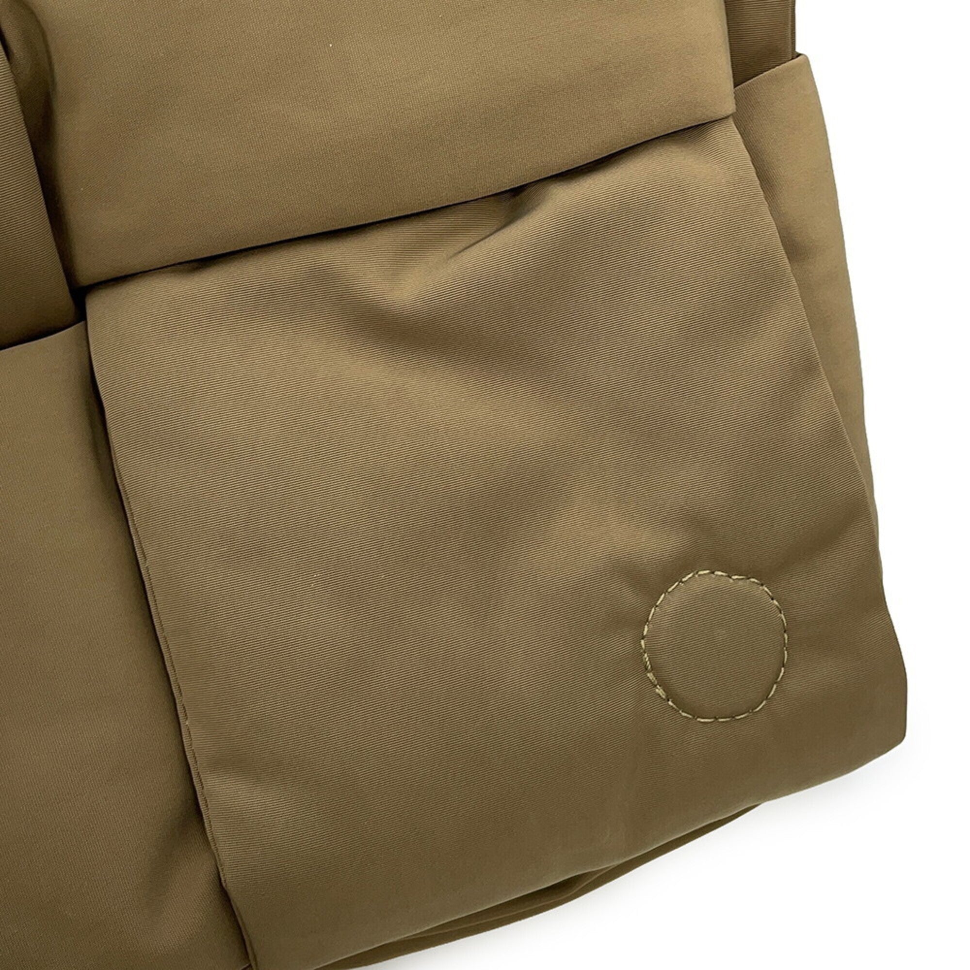 Bottega Veneta Beige Nylon Handbag Shoulder Bag (Pre-Owned)