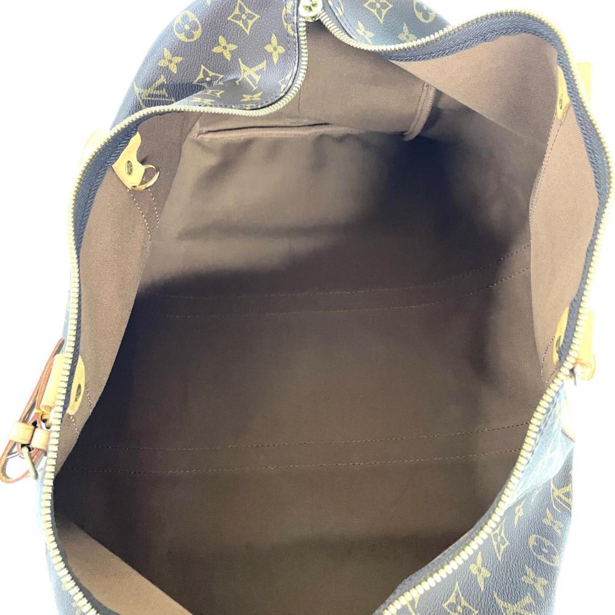 Louis Vuitton Brown Monogram Canvas Boston Bag (Pre-Owned)