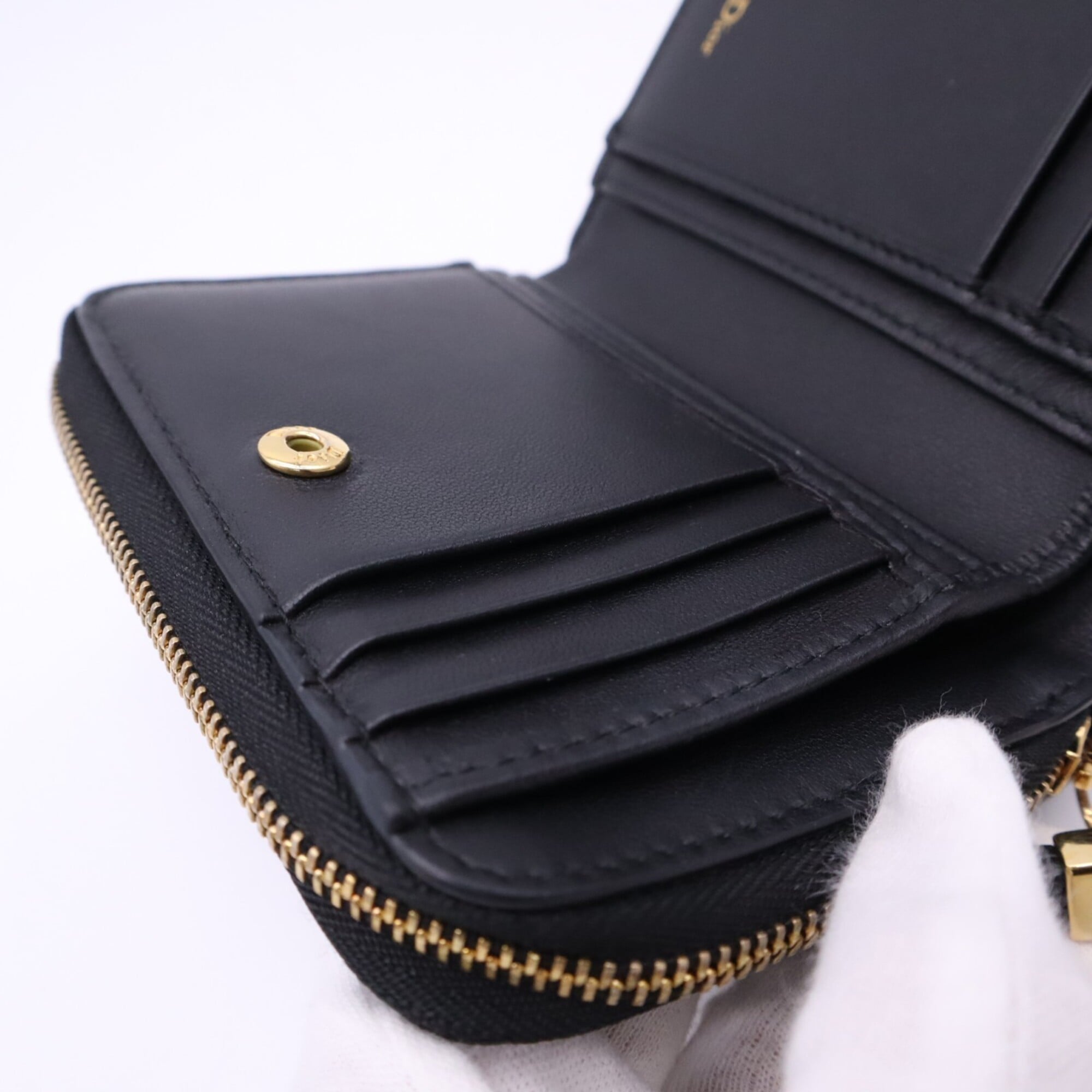 Christian Dior Black Leather Wallet (Tri-Fold) (Pre-Owned)