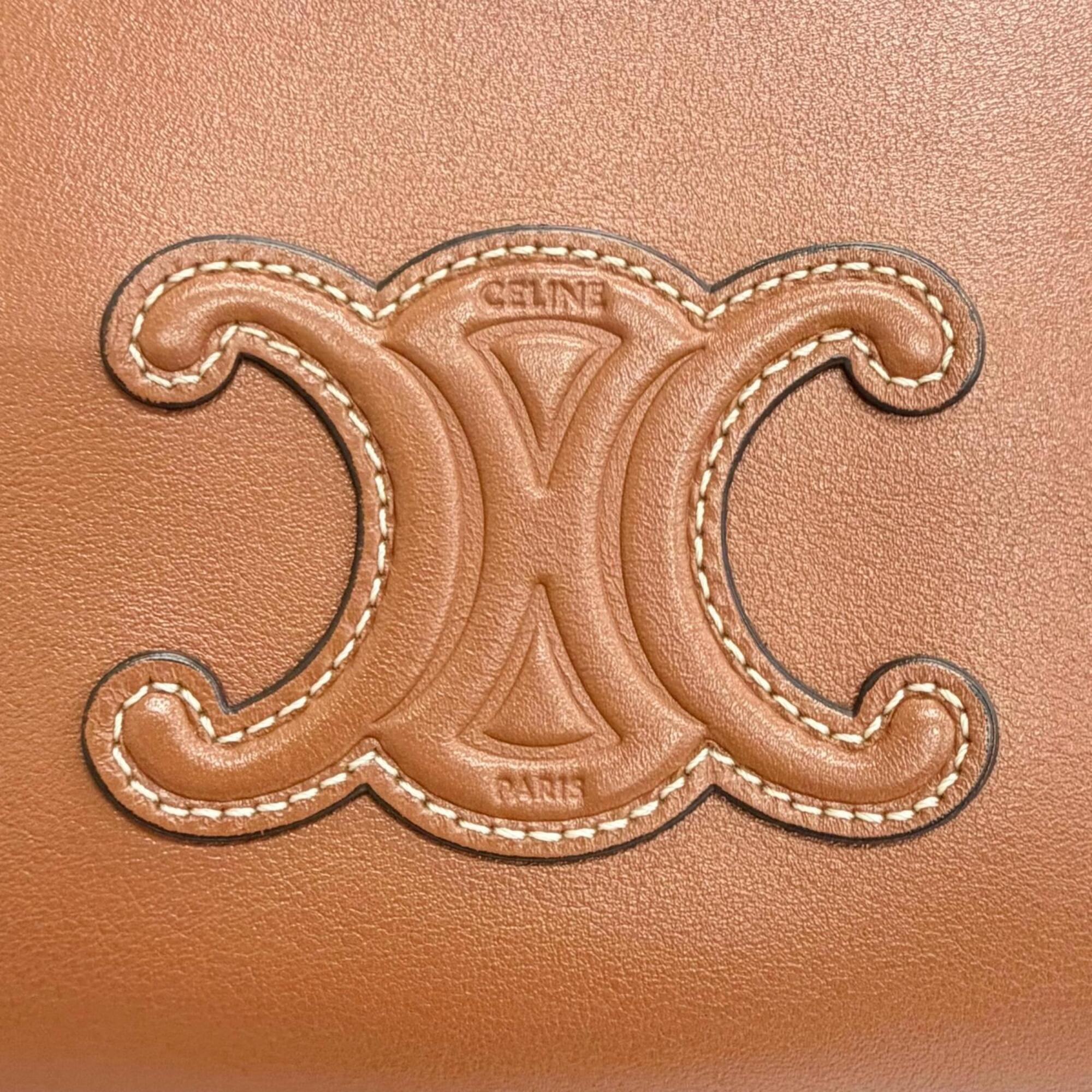 Celine Brown Leather Shoulder Bag (Pre-Owned)