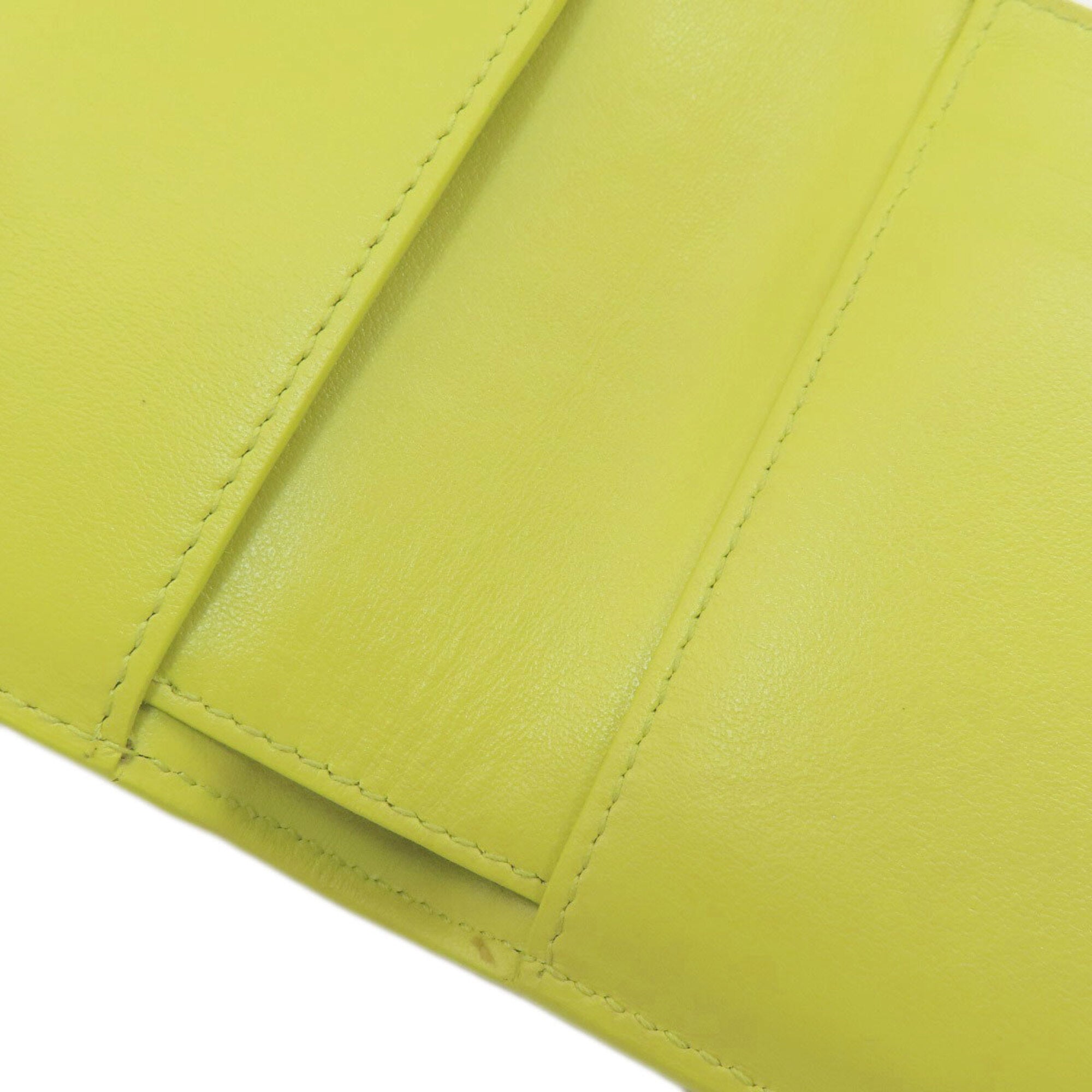 Bottega Veneta Light Green Leather Wallet (Bi-Fold) (Pre-Owned)