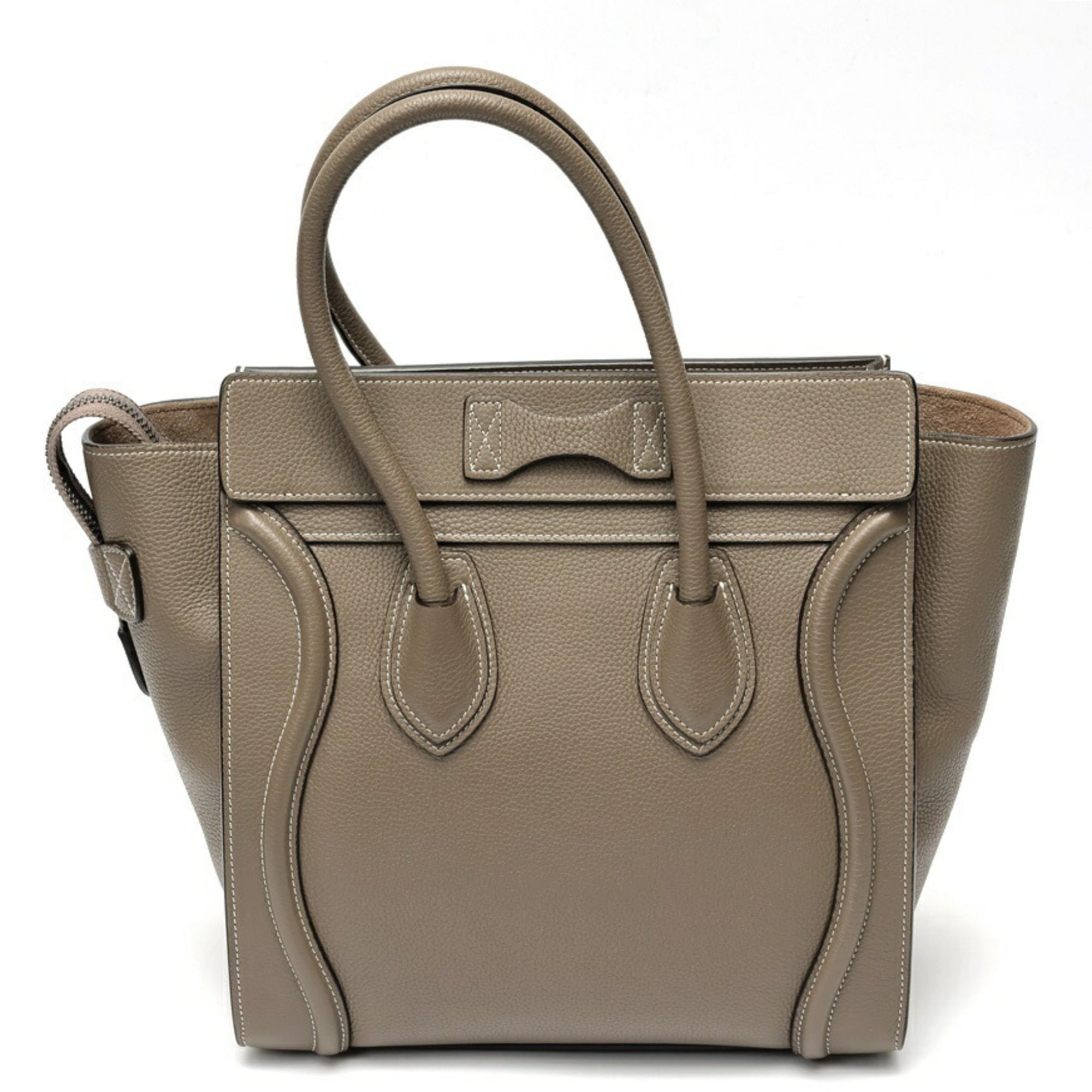 Celine Brown Grayish Leather Handbag (Pre-Owned)