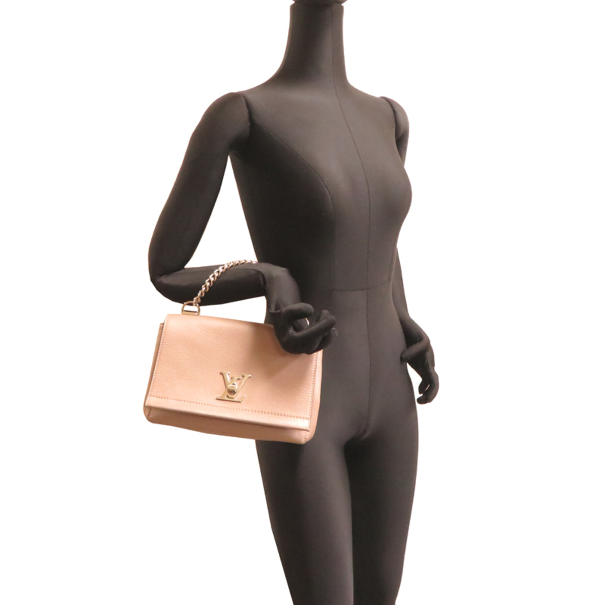 Louis Vuitton Pink Beige Leather Handbag (Pre-Owned)