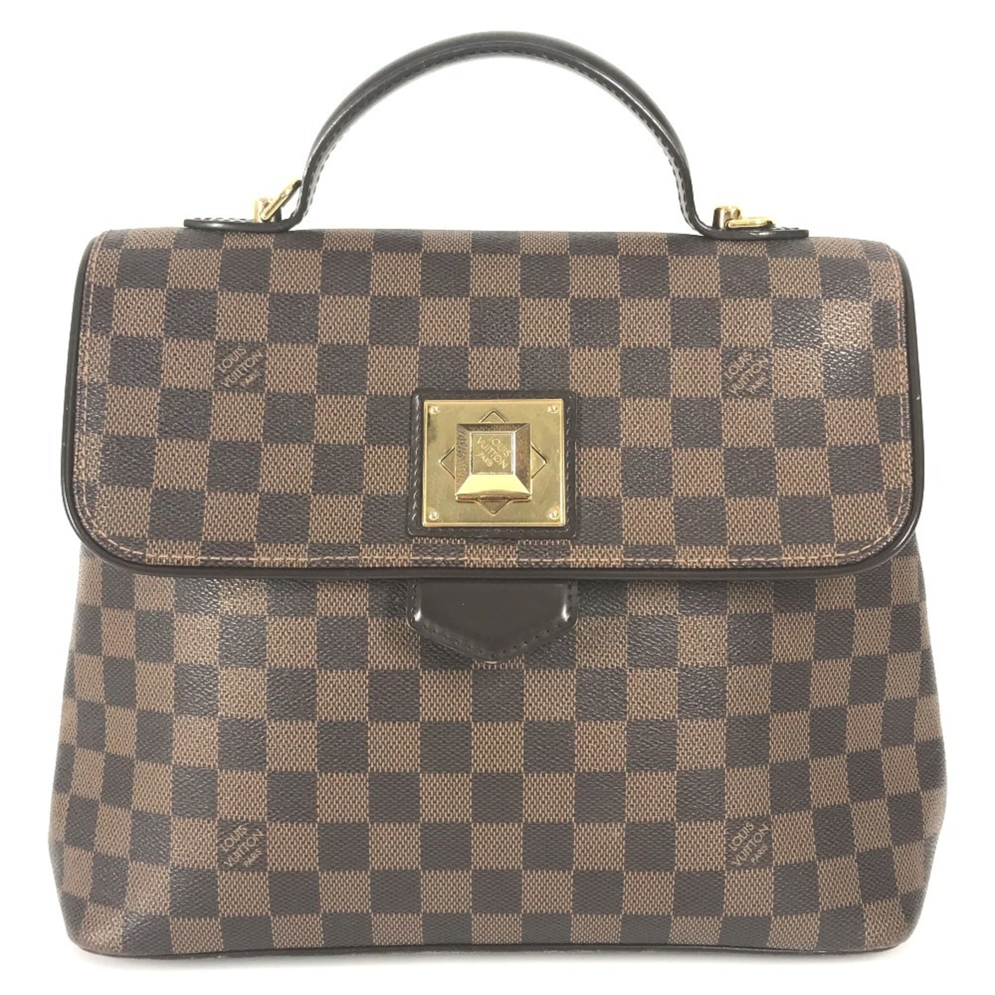 Louis Vuitton Brown Damier Canvas Ebene Damier Canvas Handbag Shoulder Bag (Pre-Owned)