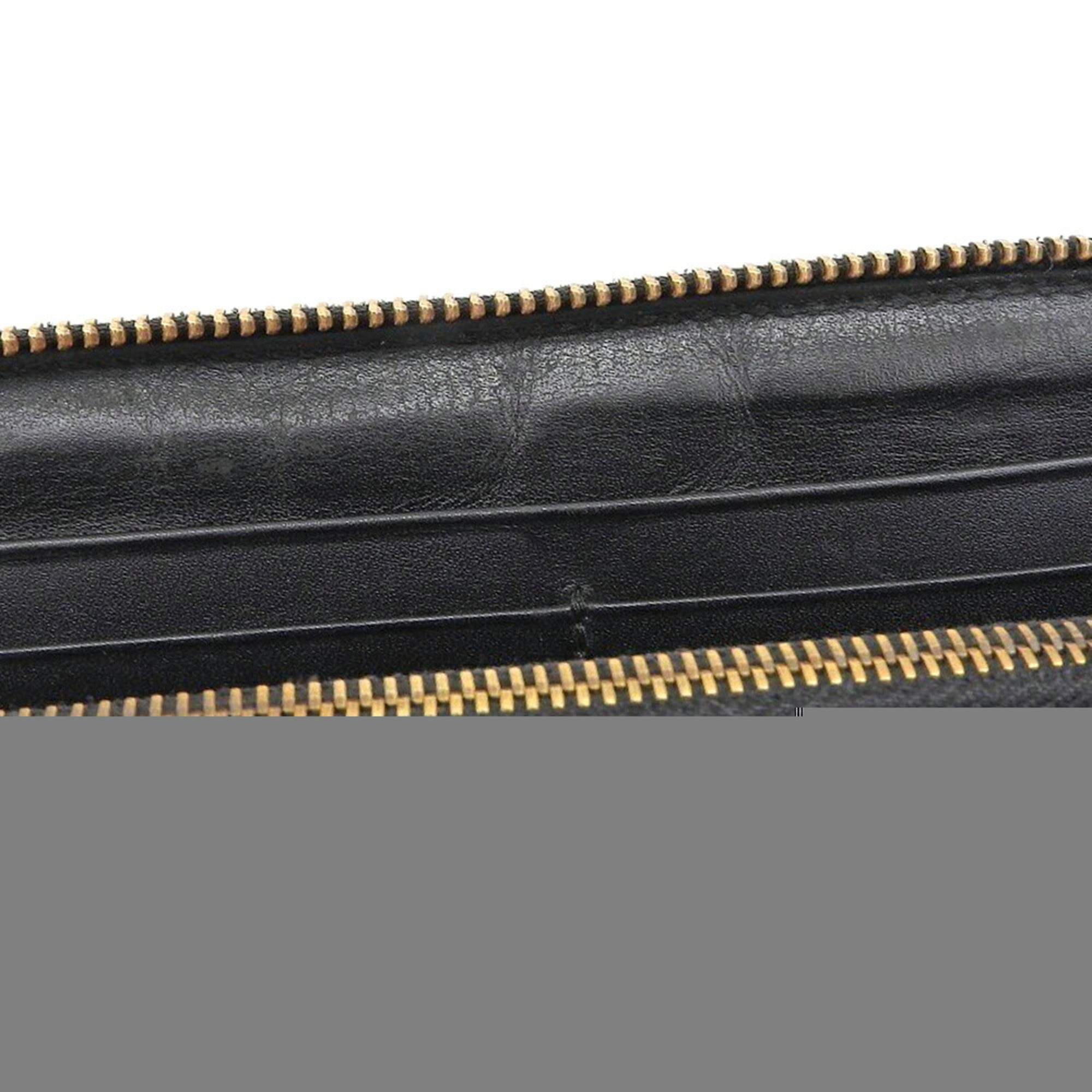 Bottega Veneta Black Intrecciato Long Wallet (Bi-Fold) (Pre-Owned)