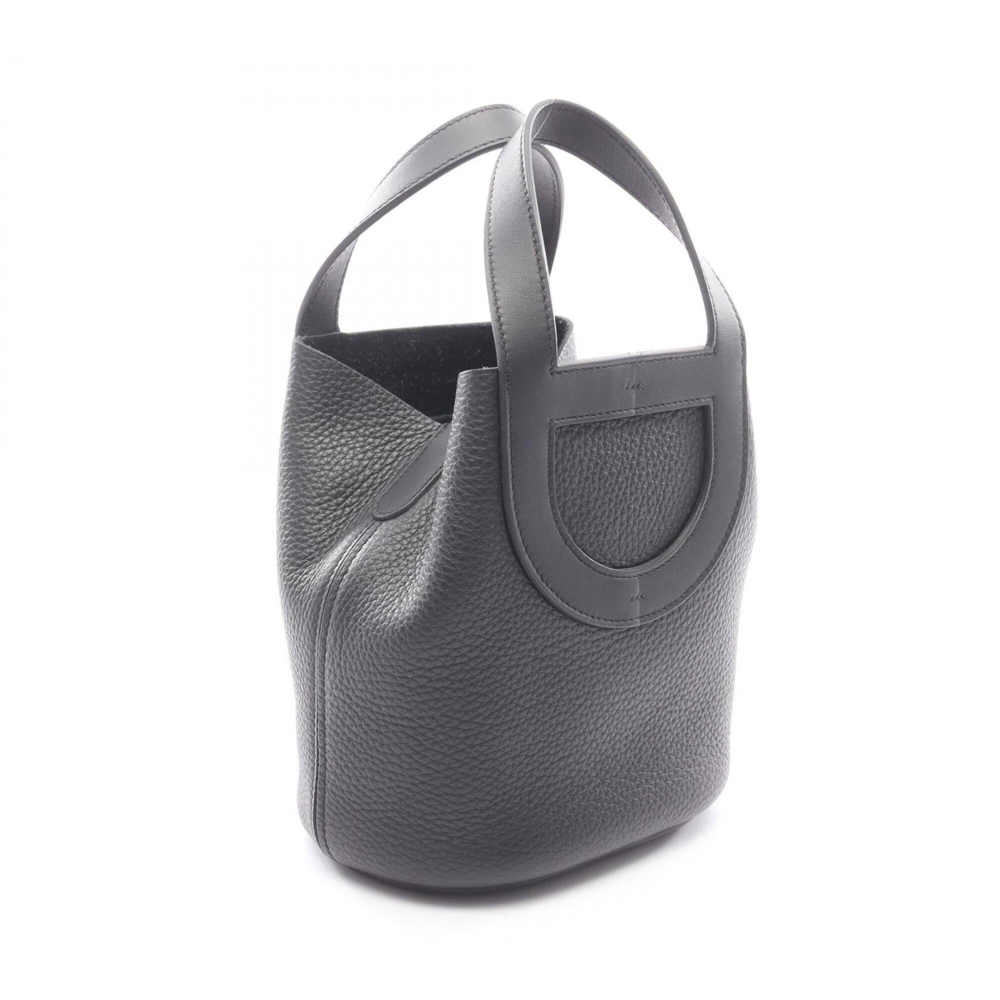Hermes Black Taurillon Clemence Leather Handbag (Pre-Owned)