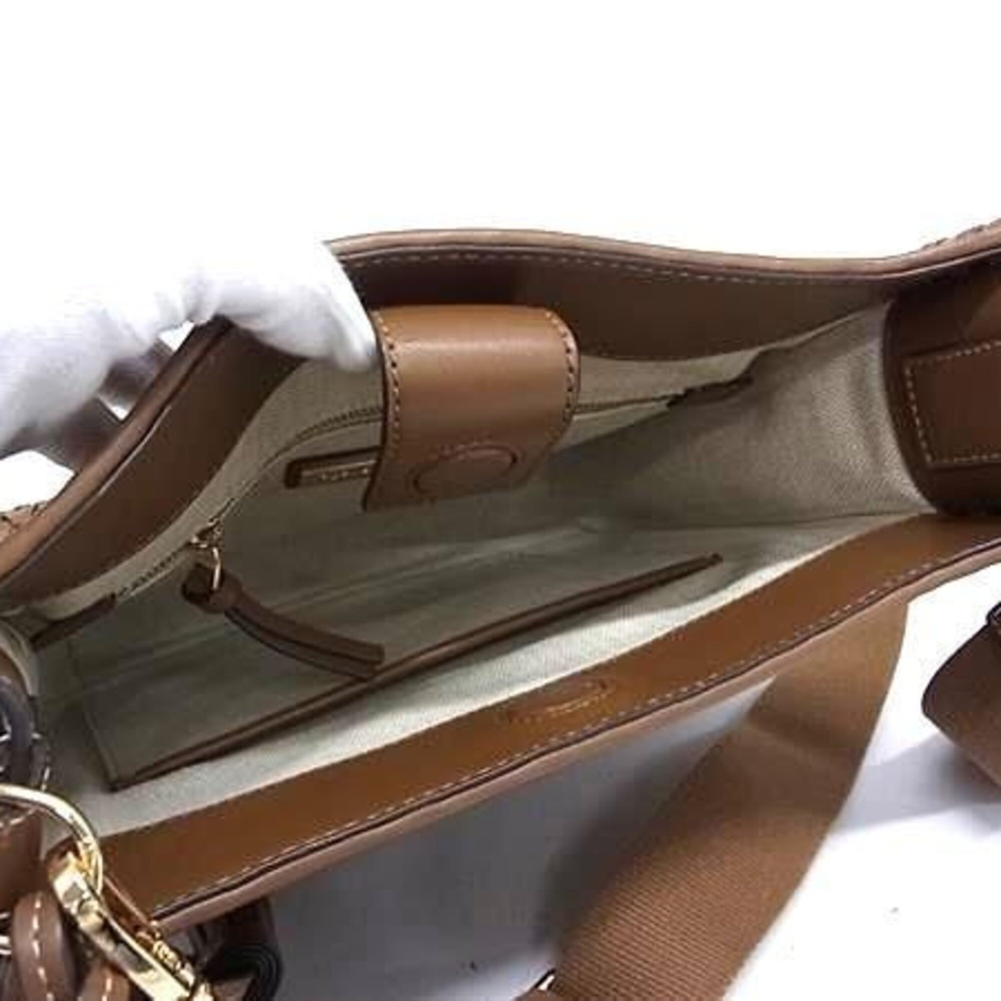 Tory Burch Brown Leather Shoulder Bag (Pre-Owned)