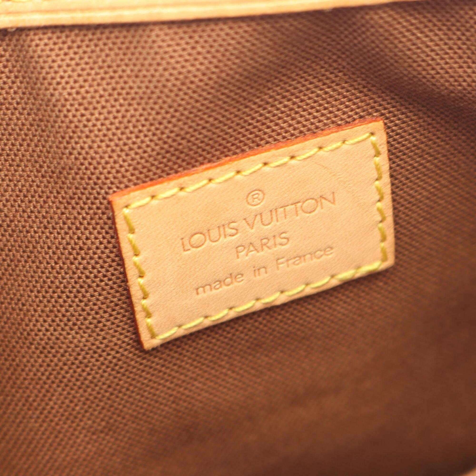 Louis Vuitton Brown Monogram Coated Canvas Leather Handbag (Pre-Owned)