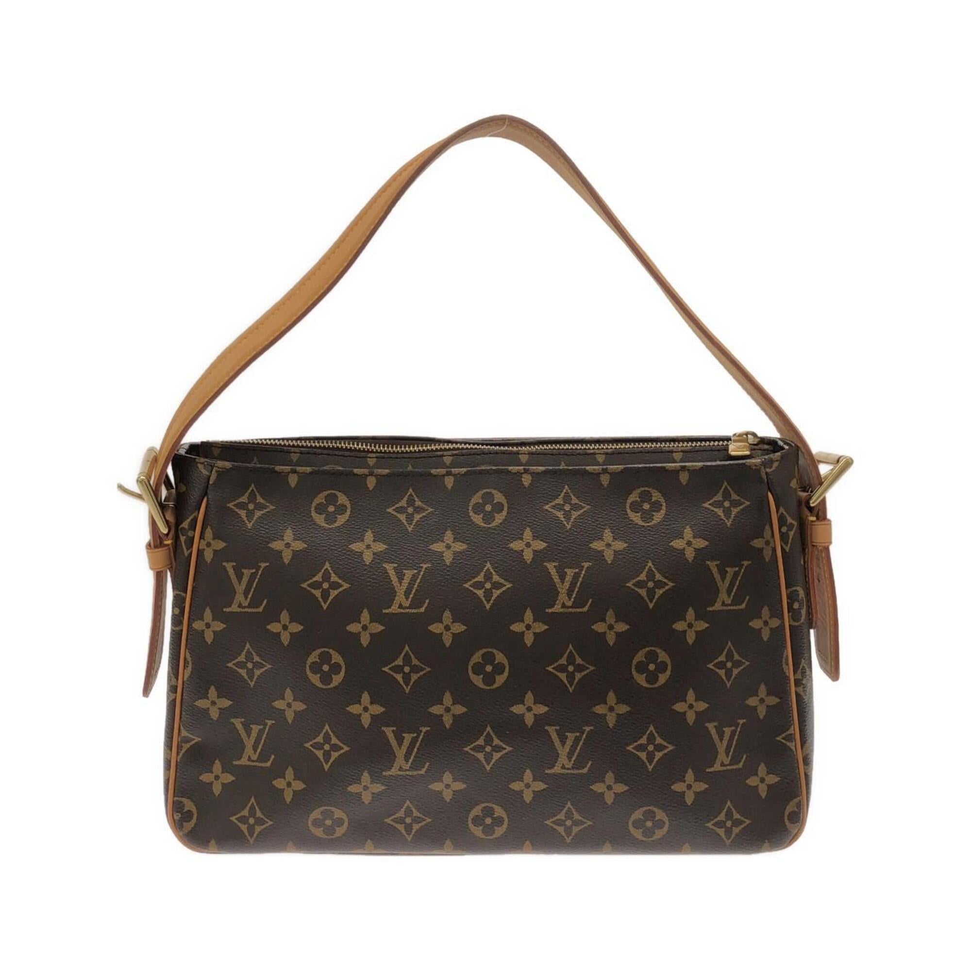 Louis Vuitton Marron Coated Canvas Shoulder Bag (Pre-Owned)