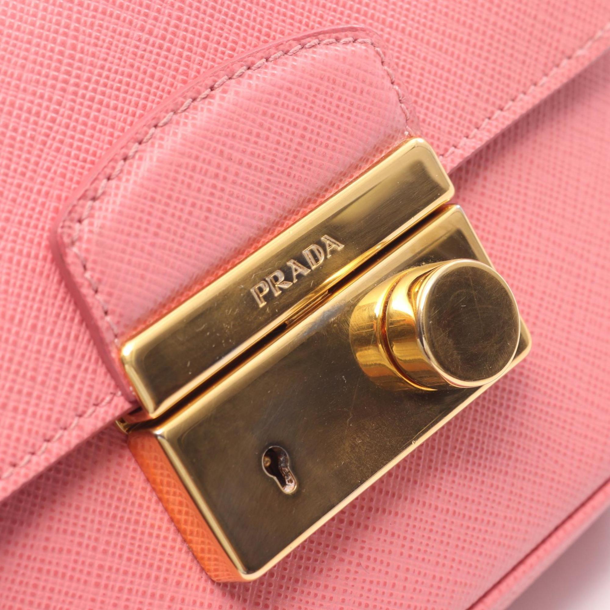 Prada Pink Saffiano Triangle Handbag (Pre-Owned)