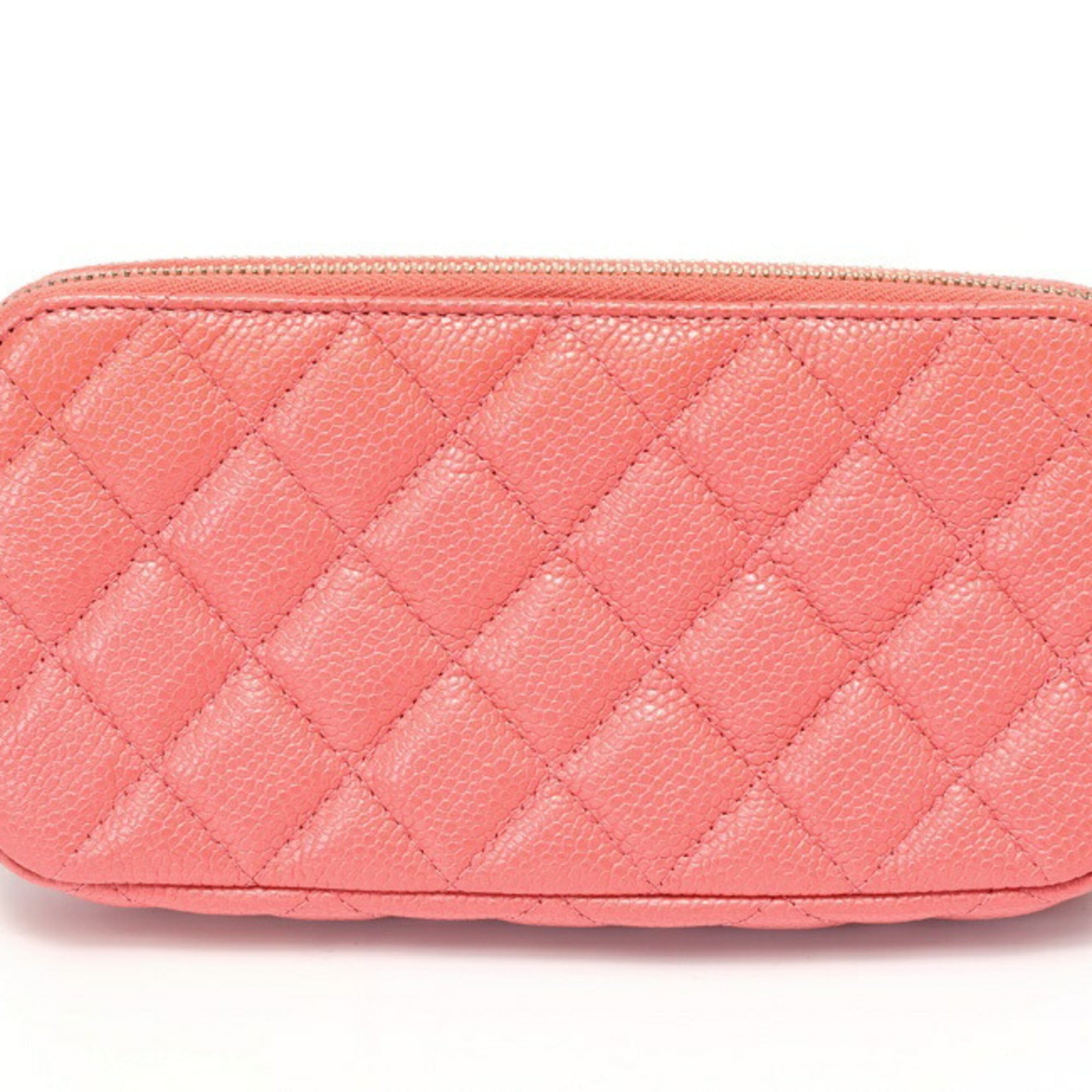 Chanel Pink Grained Calfskin Shoulder Bag (Pre-Owned)