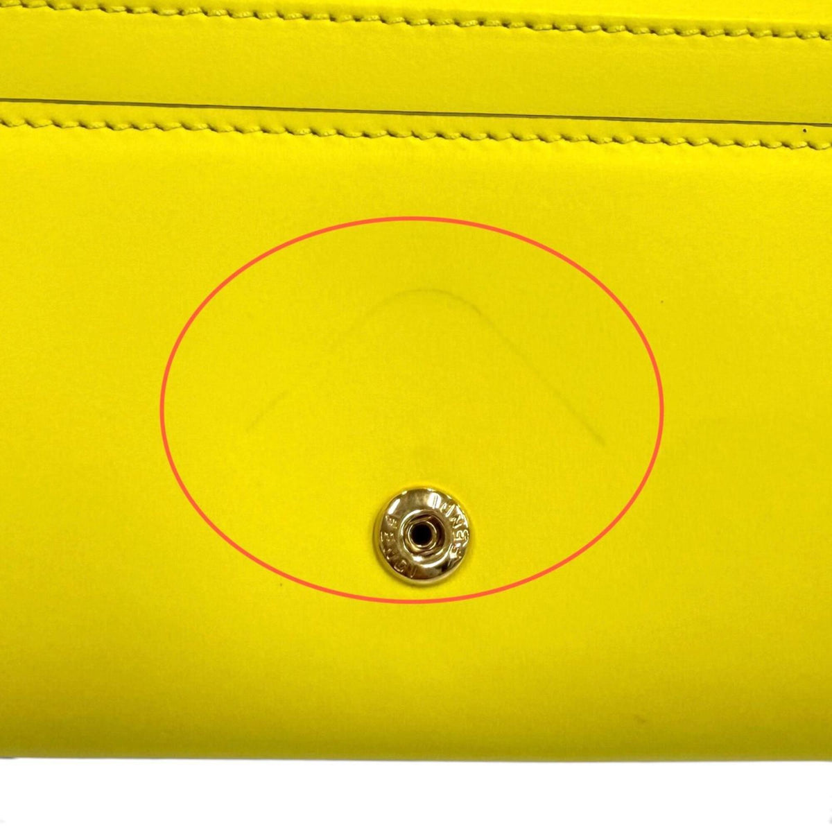 Fendi Yellow Leather Long Wallet (Bi-Fold) (Pre-Owned)