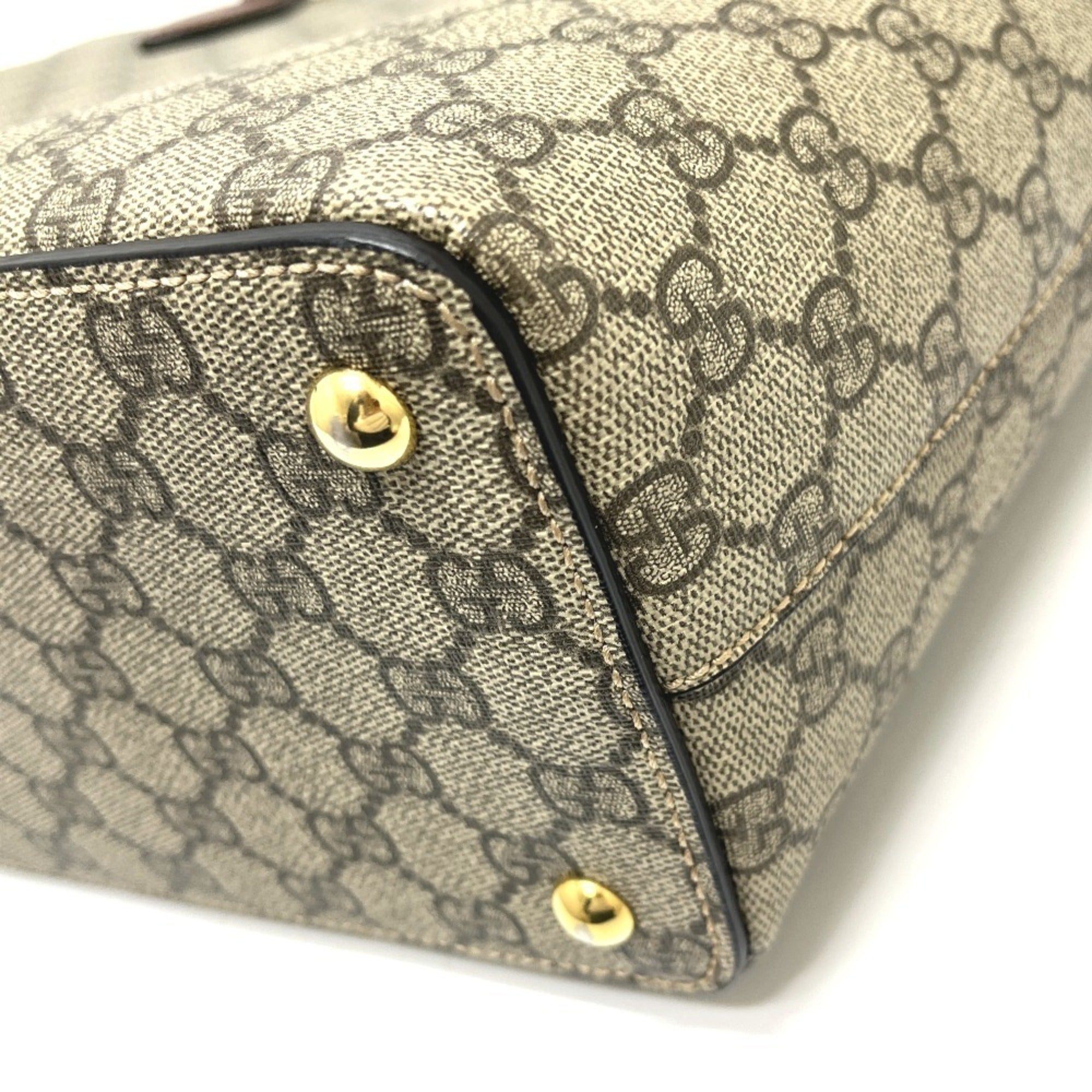 Gucci Beige Gg Canvas Handbag Shopping Bag Tote Bag (Pre-Owned)