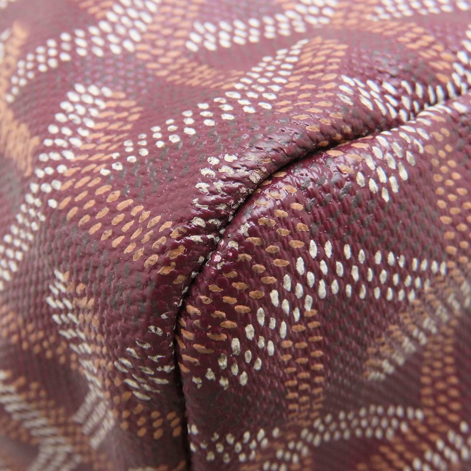Goyard Burgundy Coated Canvas Leather Tote Bag (Pre-Owned)