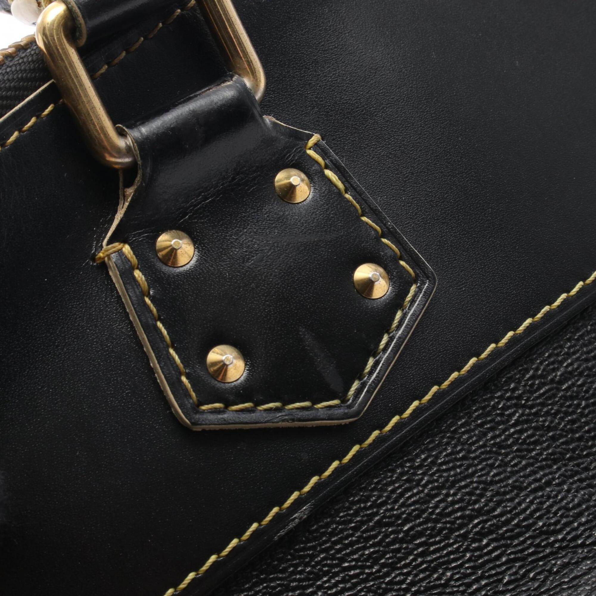 Louis Vuitton Black Leather Handbag (Pre-Owned)