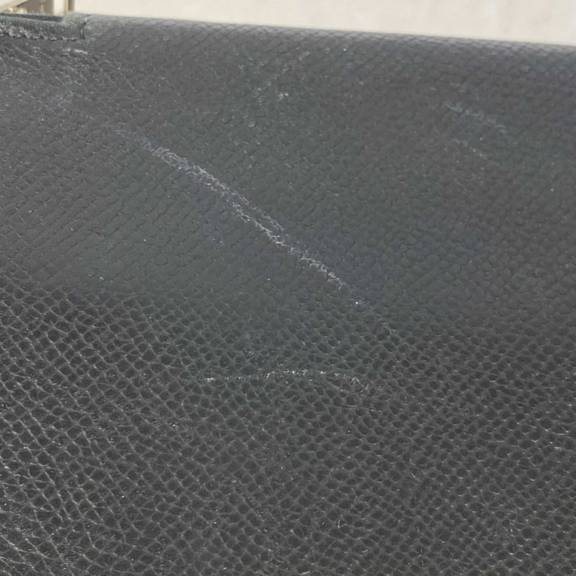 Hermes Black Leather Long Wallet (Bi-Fold) (Pre-Owned)