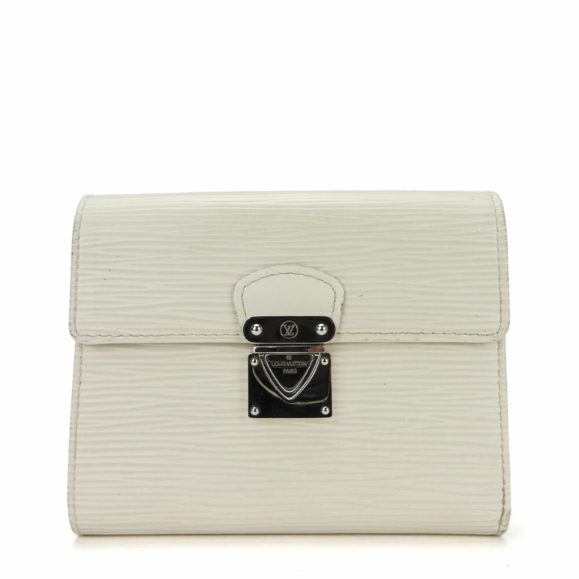Louis Vuitton Lv Off White Leather Wallet (Tri-Fold) (Pre-Owned)