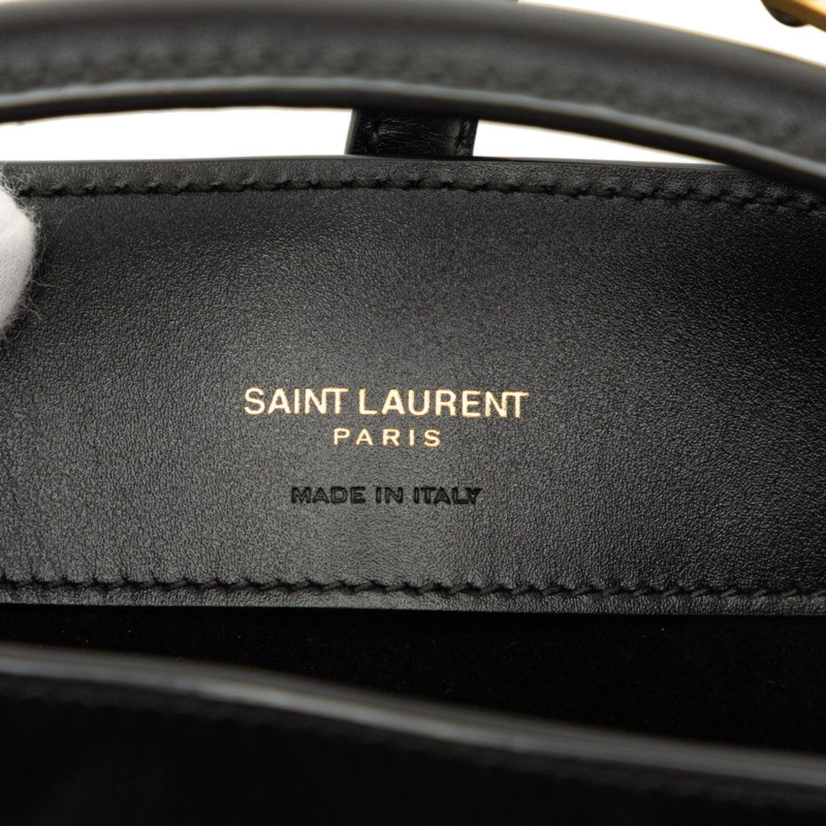 Saint Laurent Black Leather Handbag Shoulder Bag (Pre-Owned)