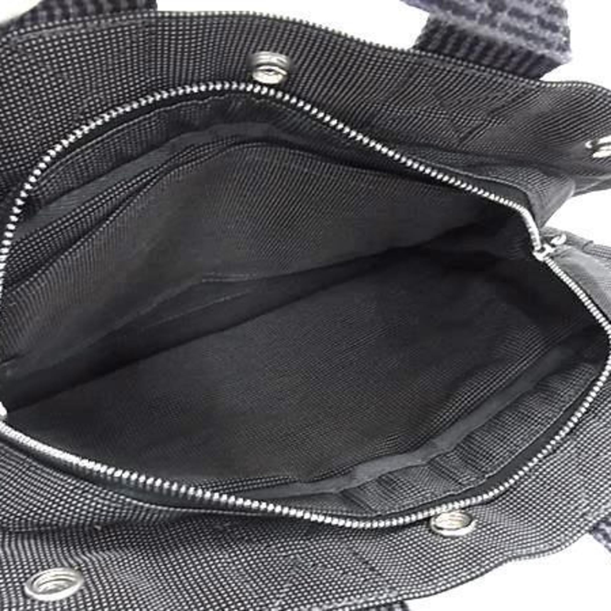Hermes Gray Canvas Handbag Shoulder Bag Tote Bag (Pre-Owned)